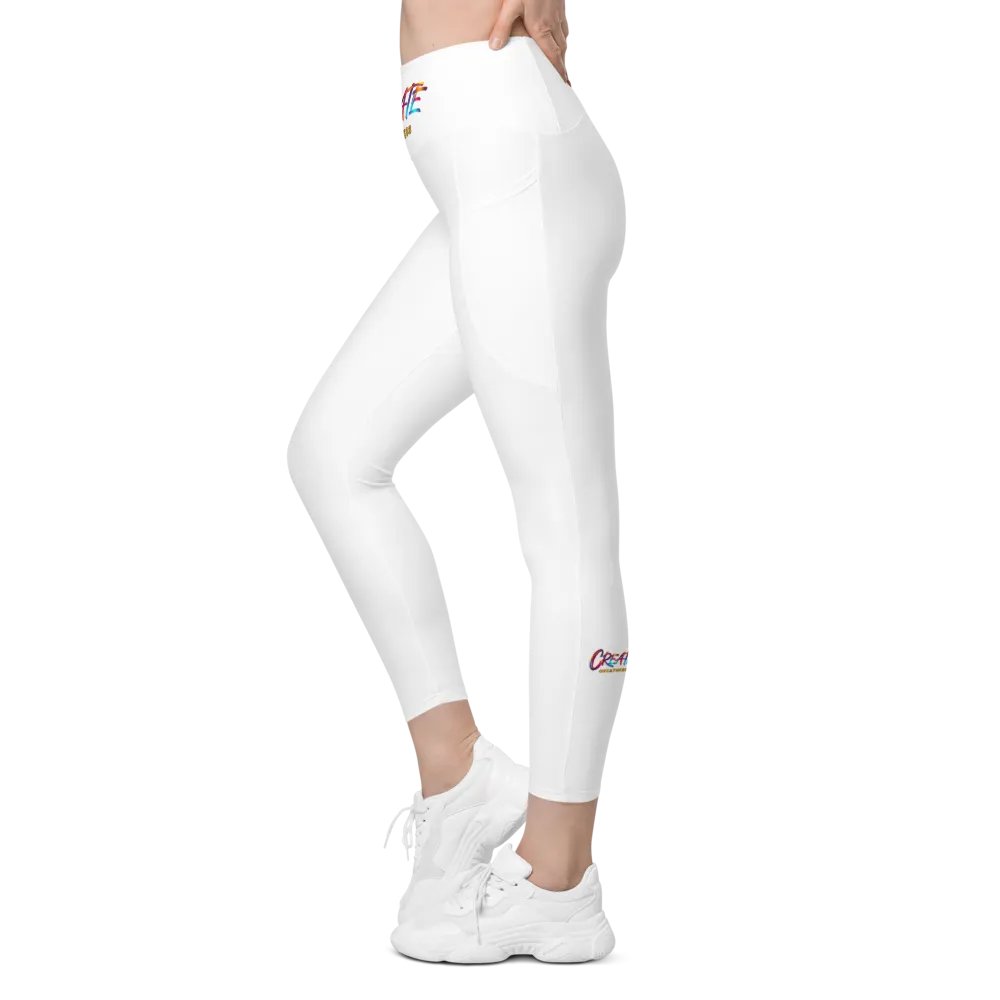 Create Greatness White with prints Leggings product image (9)