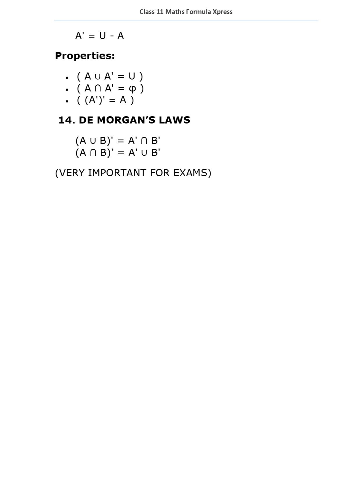 Class 11 Maths Formula Xpress product image (6)