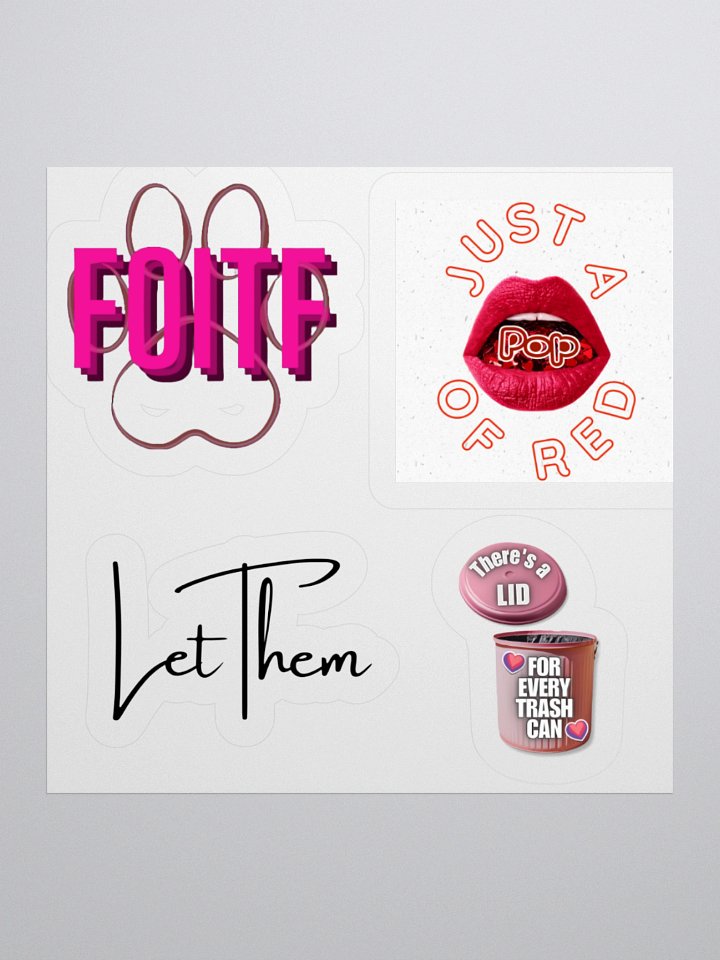 Let Them/FOITF/Red/Lid Sticker Sheet product image (1)