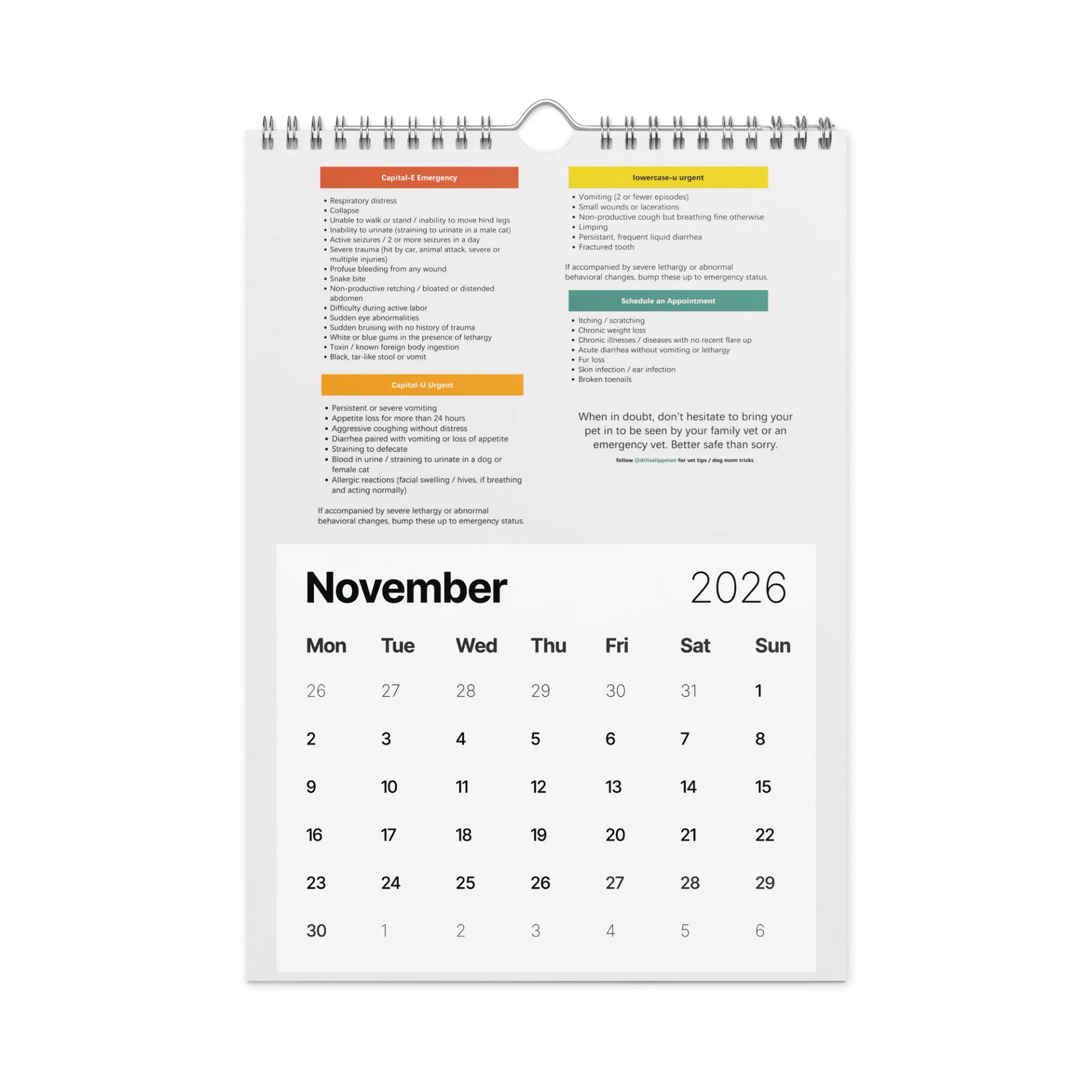 2026 Emergency Reference Wall Calendar product image (11)