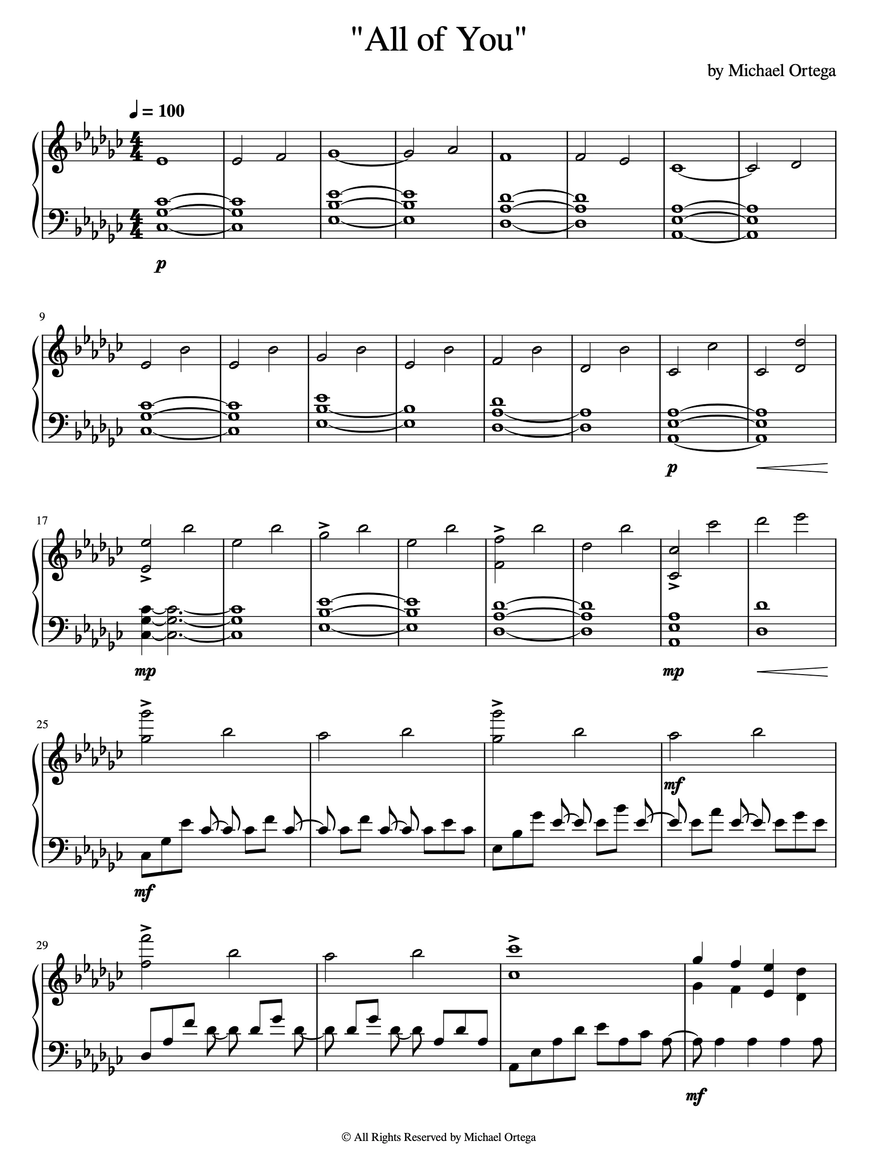 All of You (Piano Score) product image (2)