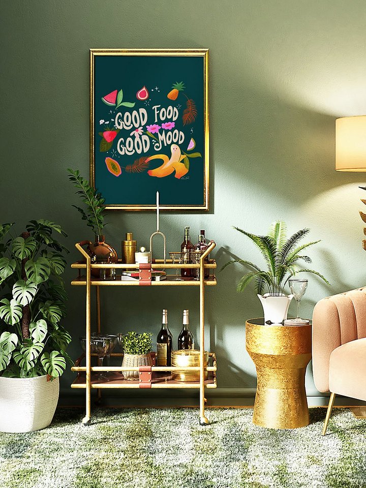 Good Food Good Mood Green • Matte Paper Poster product image (4)