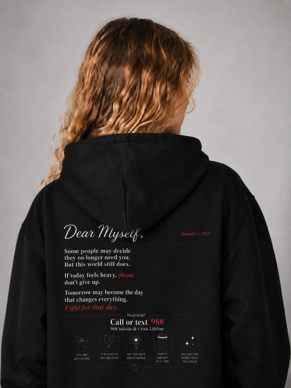 Dear Myself Hoodie | Mental Health Hoodie product image (4)