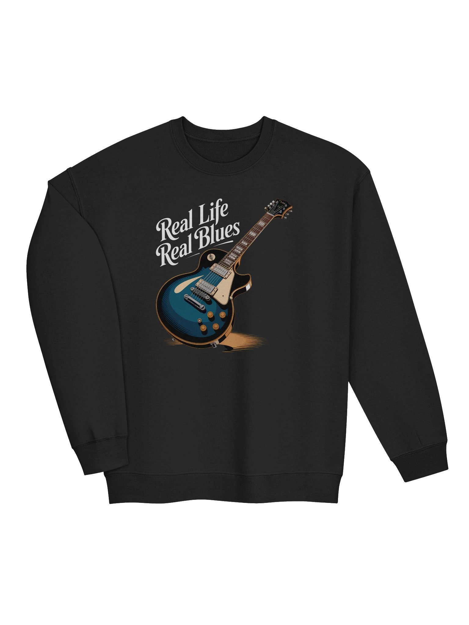 Real Life, Real Blues – Classic Sweatshirt (The Slogan Series) product image (3)