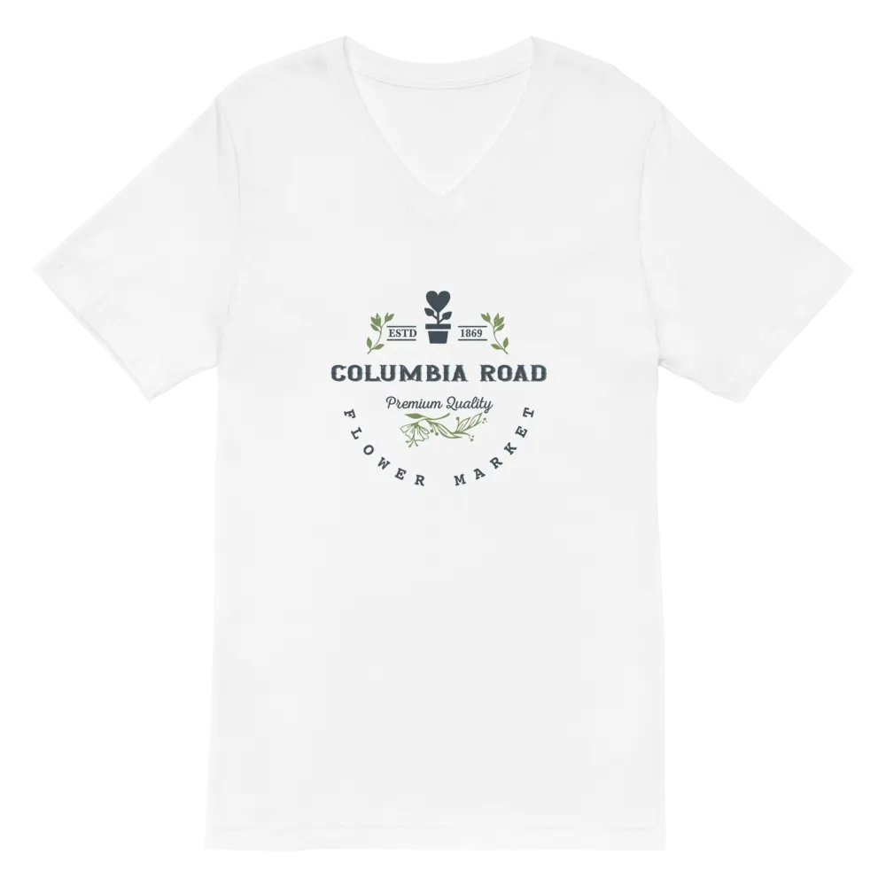 Columbia Road Market Unisex V Neck T Shirt (White) product image (2)
