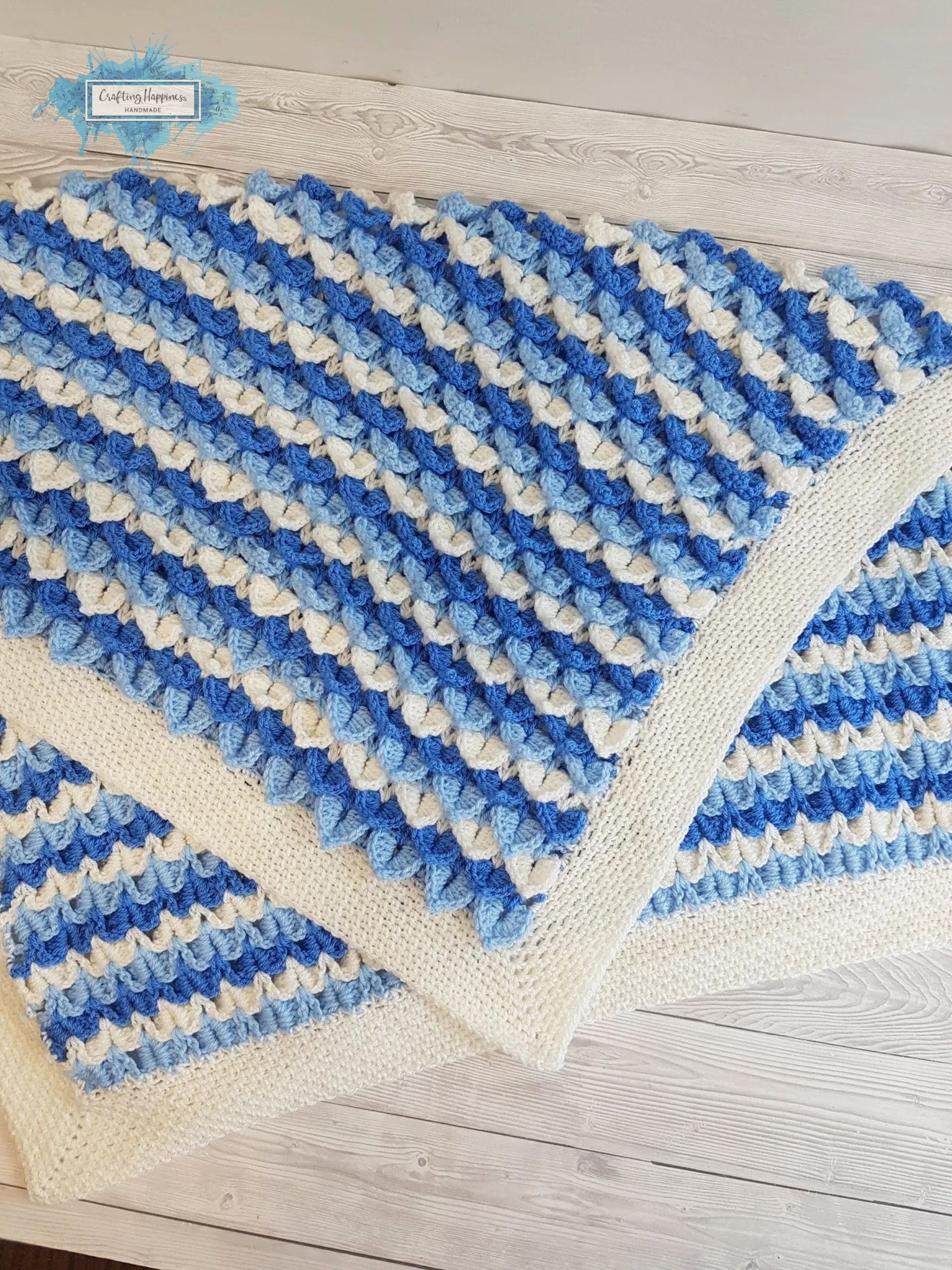 Frozen Hearts Crochet Baby Blanket Pattern | Dragon Scale Lapghan (PDF Pattern) product image (5)