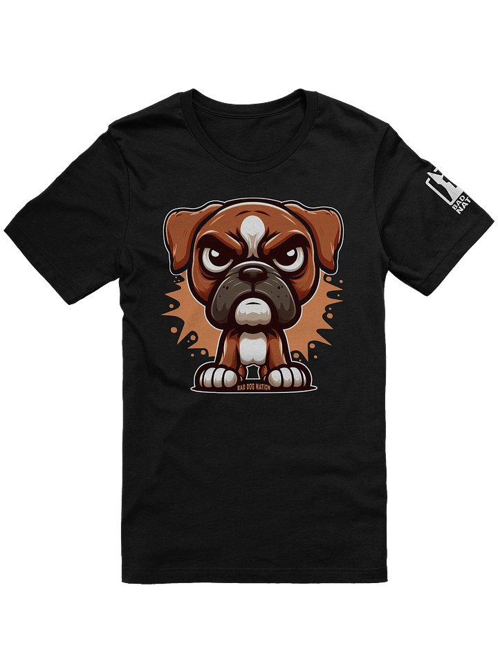 Boxer Angry Pup (natural ears) - Premium Adult Unisex T-shirt product image (1)