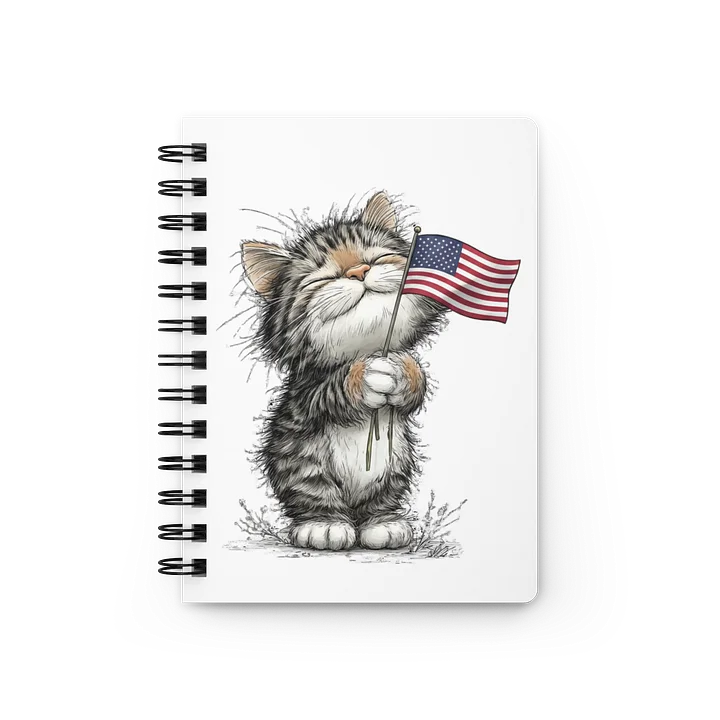 Patriotic Kitten Spiral Journal product image (1)