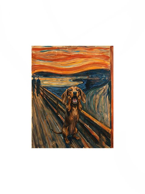 The Scream Dachshund Poster