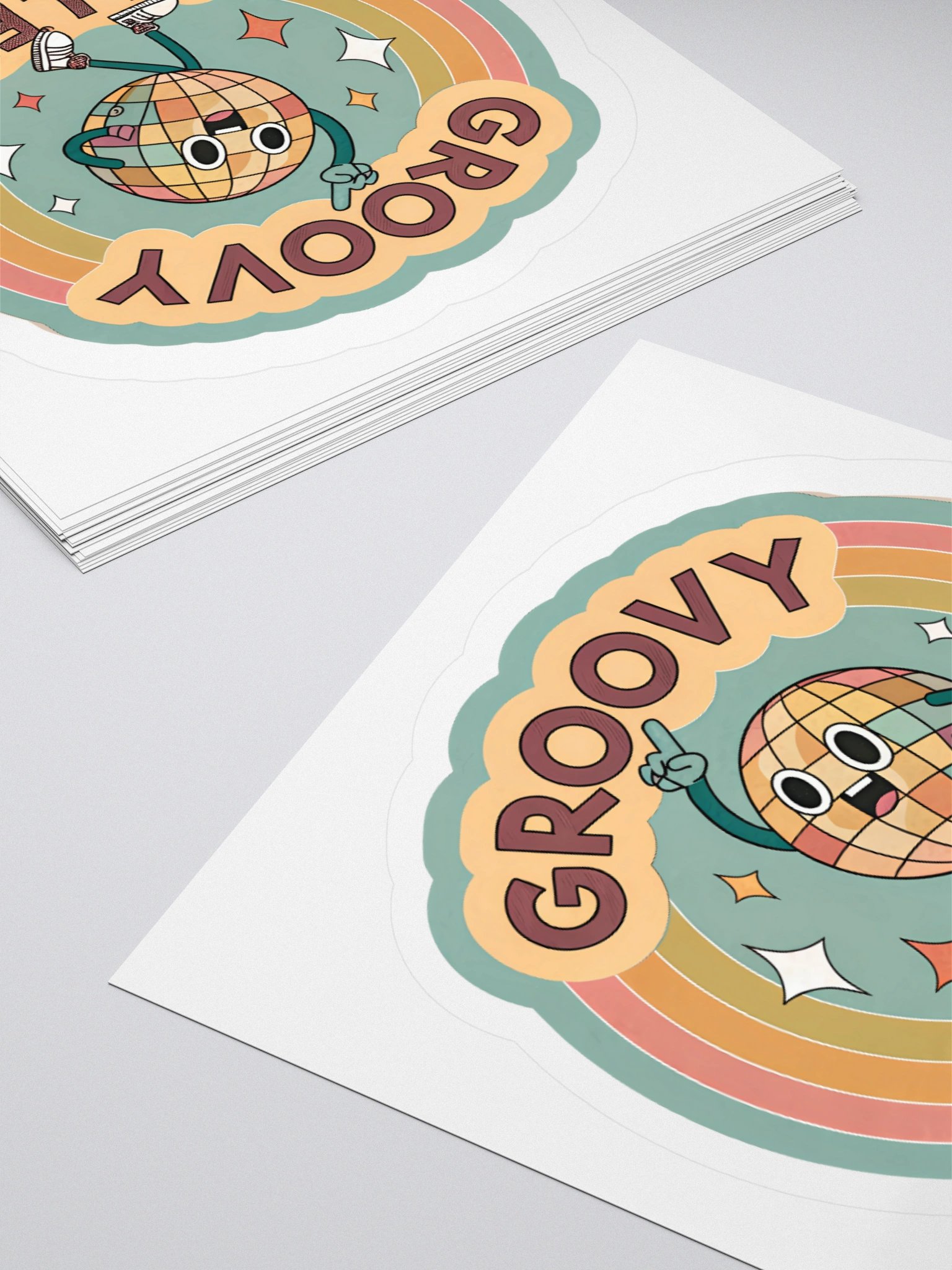 Groovy Baller Kiss Cut Stickers product image (4)