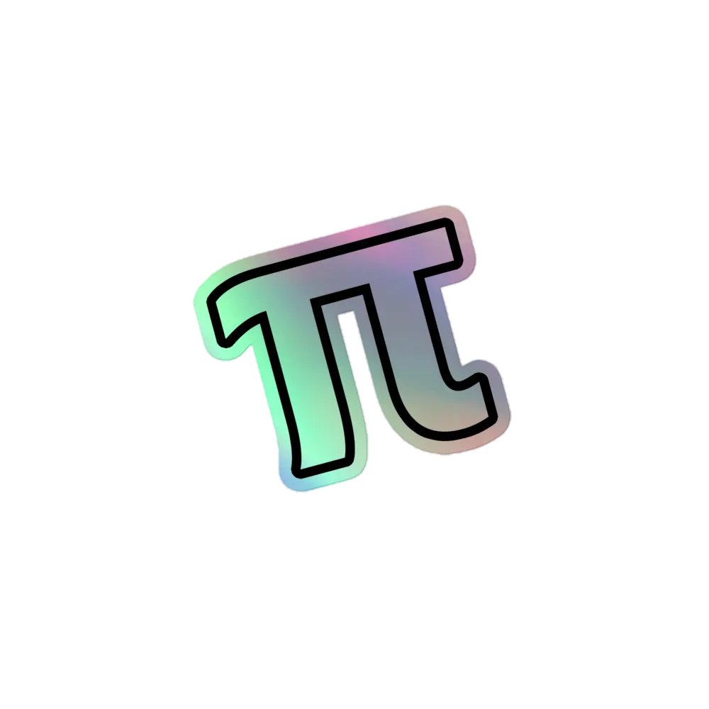 Holographic Pi Sticker product image (1)