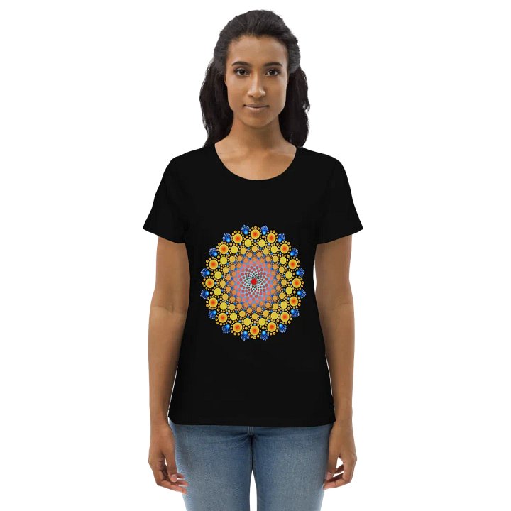 Orange Sunflower Mandala Eco T-Shirt product image (1)