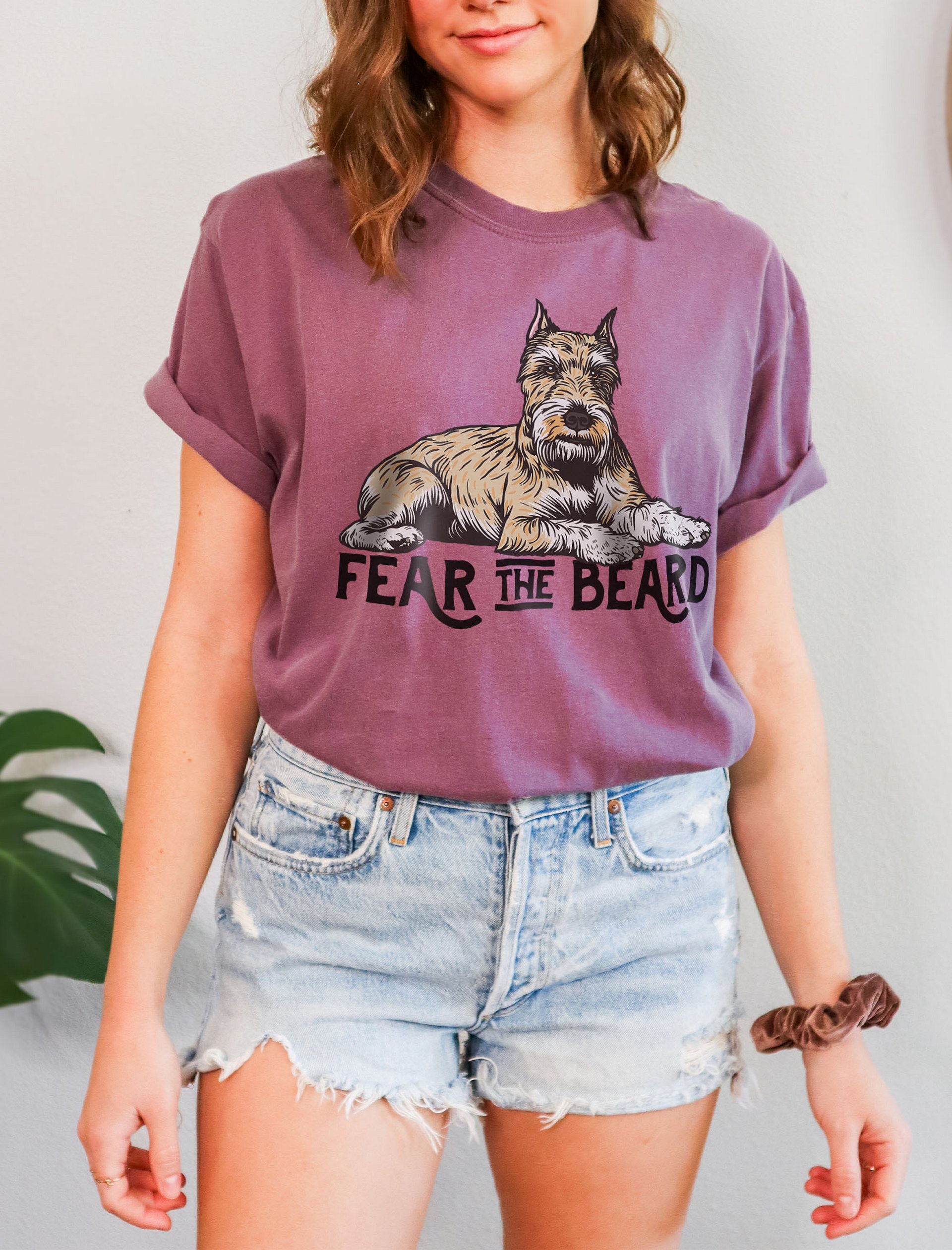 Fear the Beard T-Shirt of a Schnauzer(Wheaten 2) | Funny T-Shirt for Bearded Dog Paw-rents product image (2)