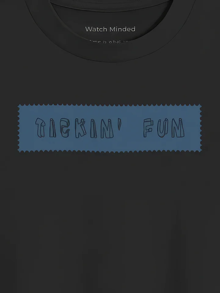 Standard Fit Light Cotton "Tickin' Fun Label" T-Shirt, Black product image (2)