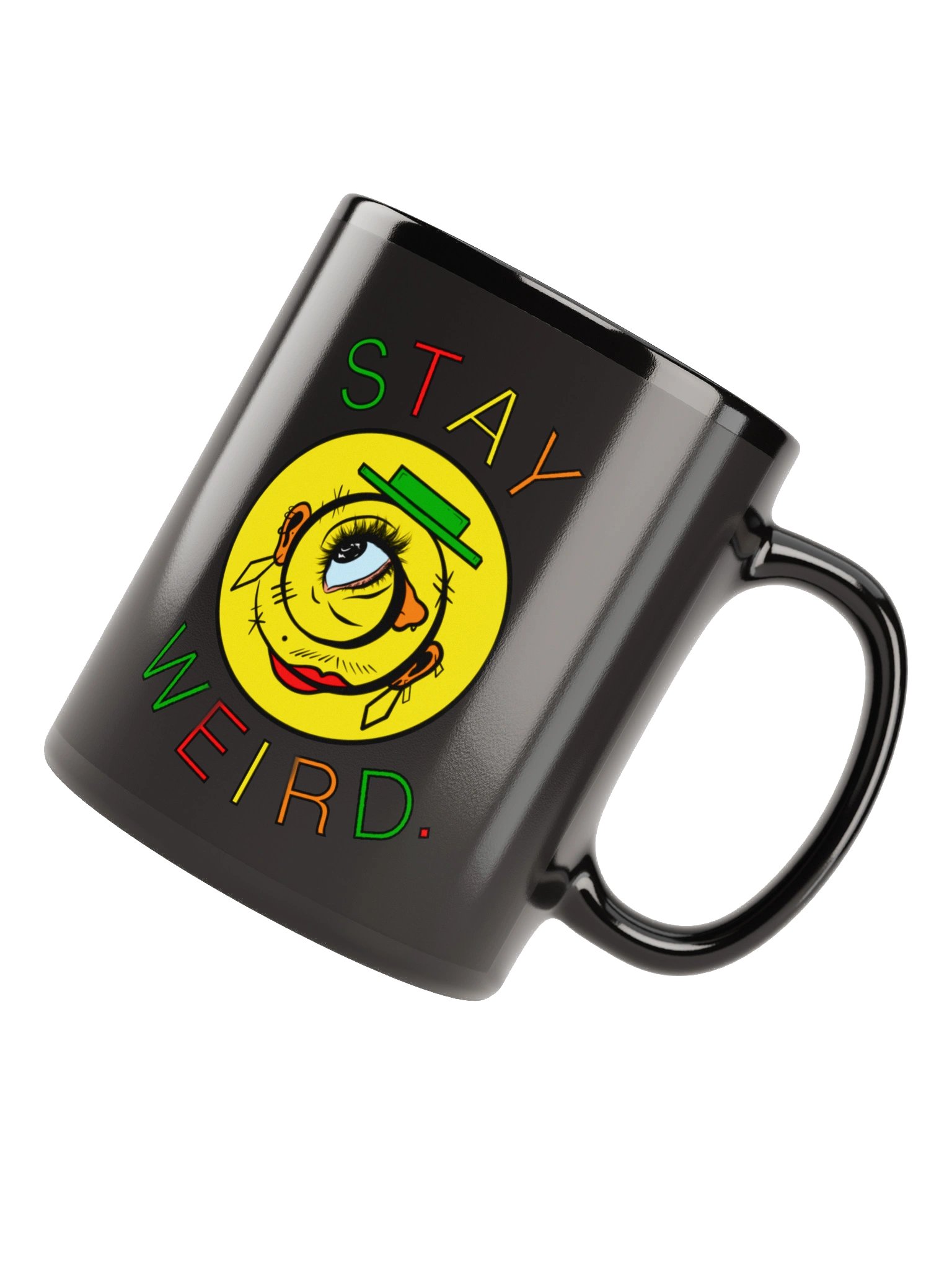 Stay Weird Black Mug product image (8)