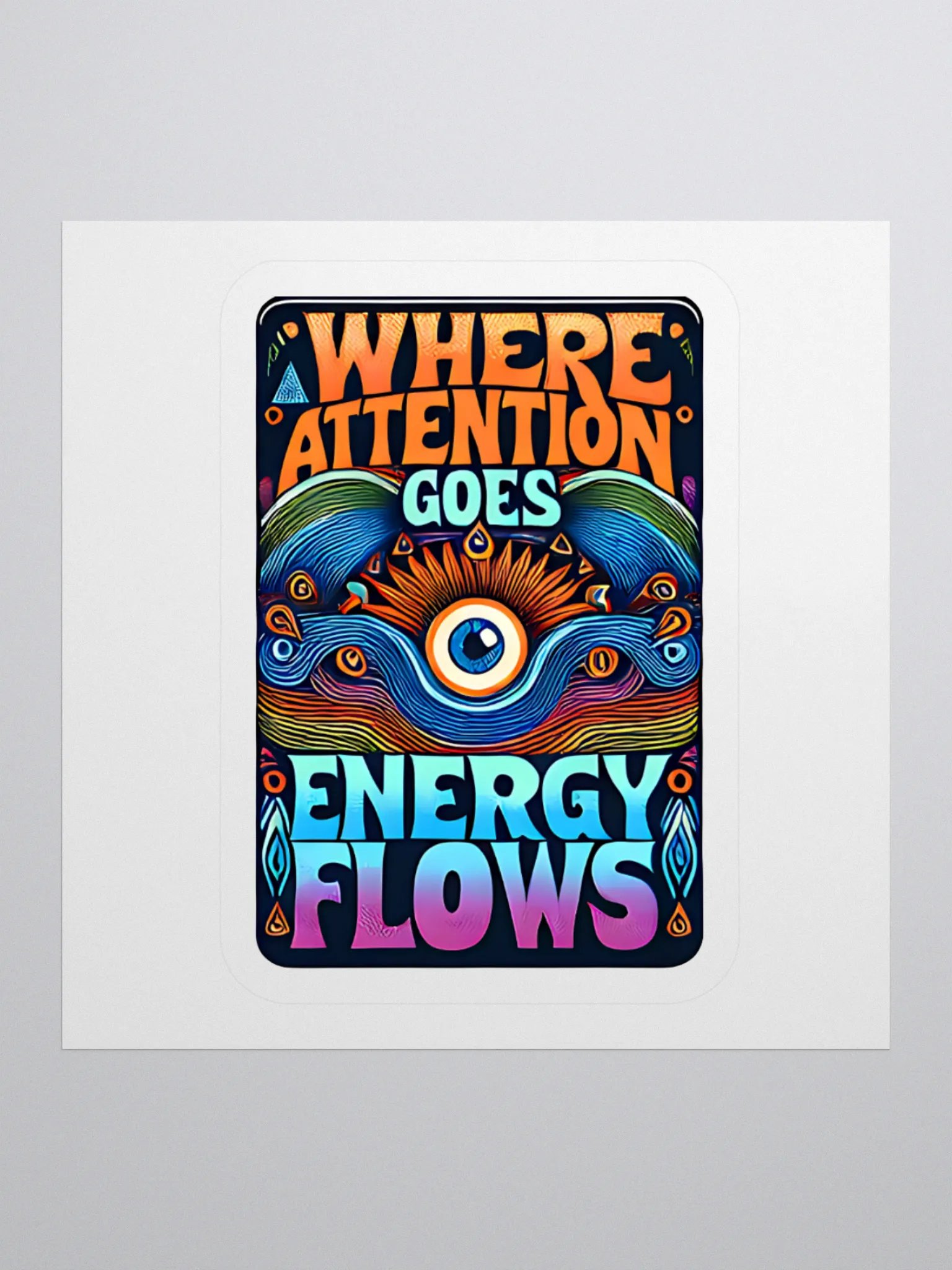 Energy Flows Kiss Cut Sticker product image (1)