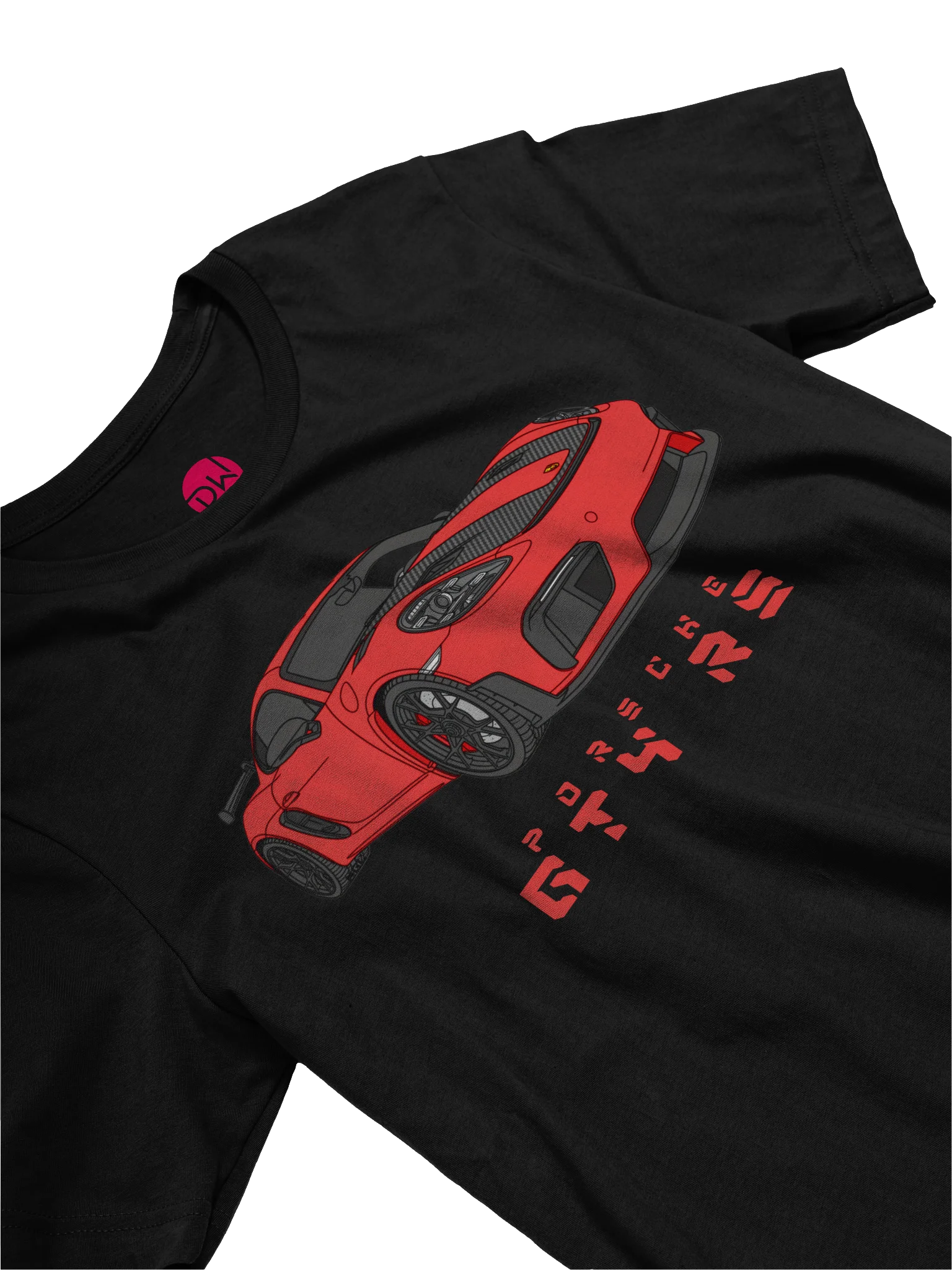 Red Porsche GT4 RS Shirt (Retro, Sketch, Silhouette) product image (20)