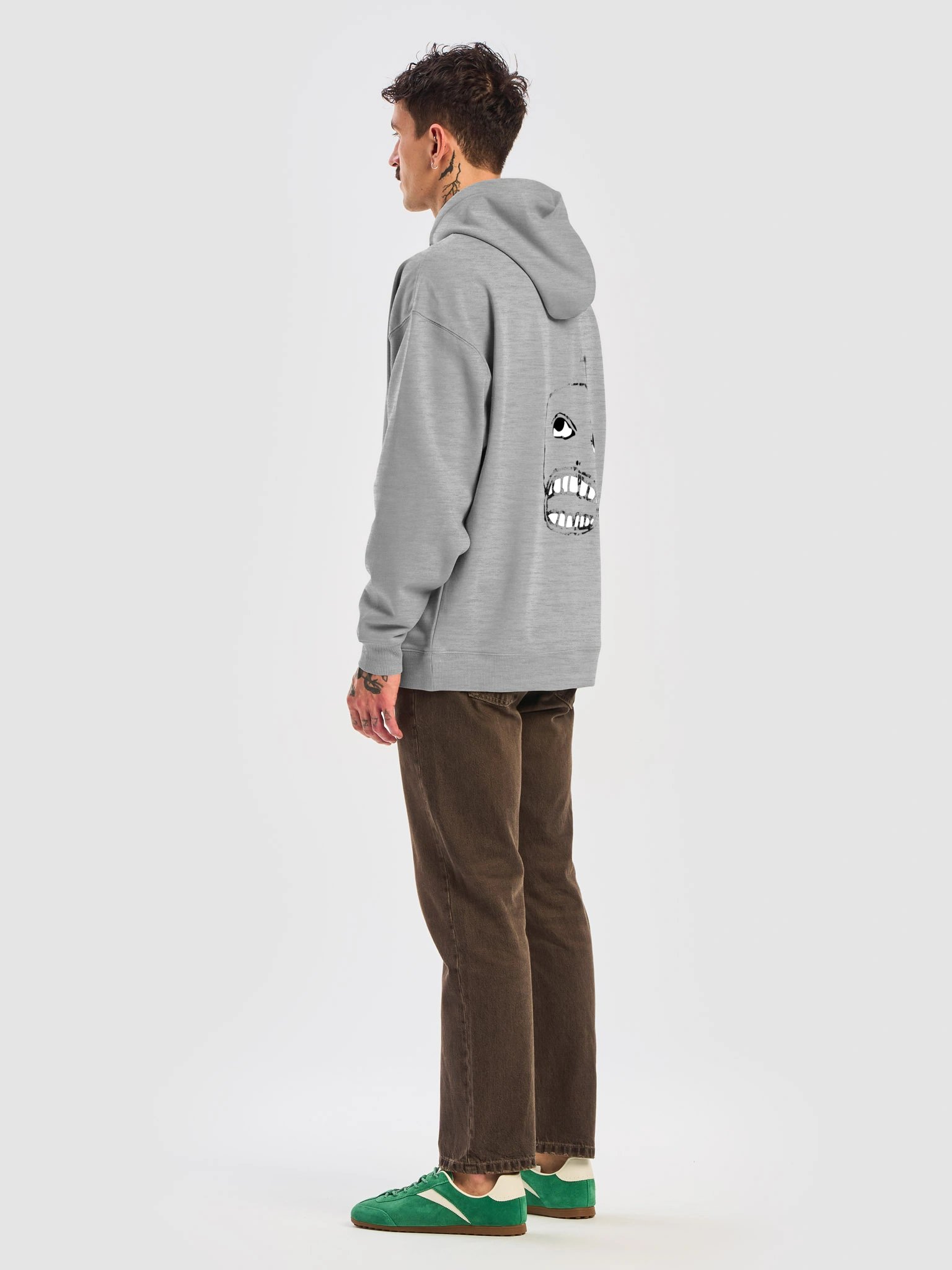 Mascot Organic Hoodie Embroidered Identity White/Grey product image (12)