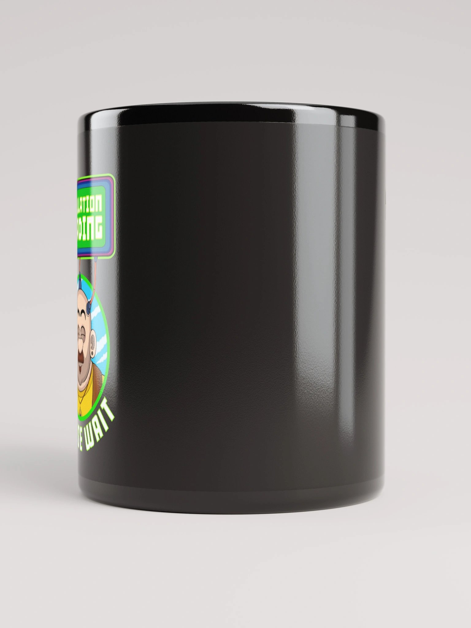 Simulation Loading - Black Glossy Mug product image (5)