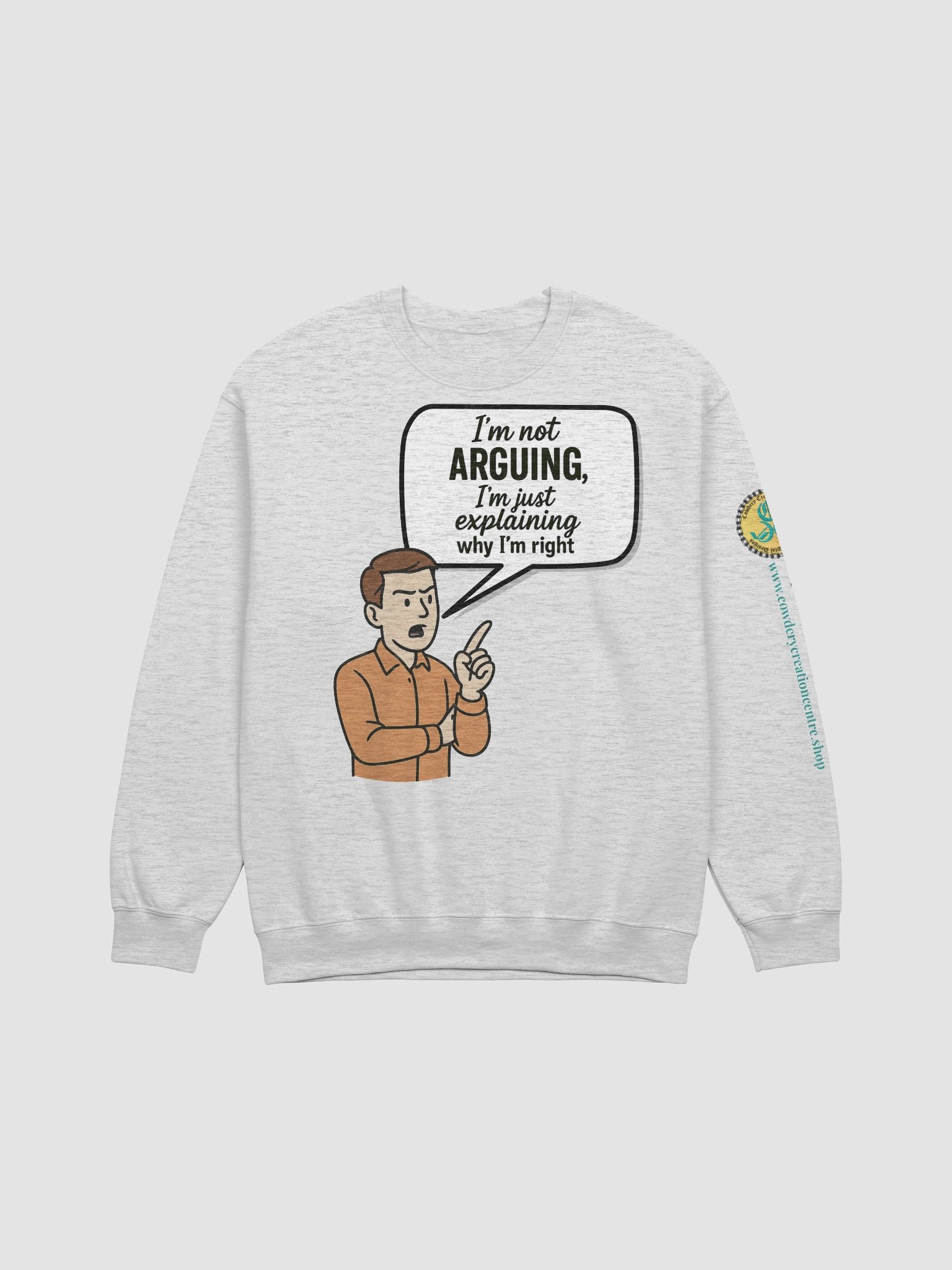 I'm not Arguing (Male) Gildan Classic Crewneck Sweatshirt Light Colors product image (6)