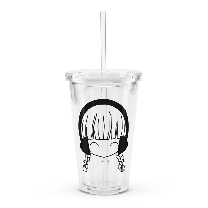 Malka Clear Insulated Tumbler with straw. product image (1)