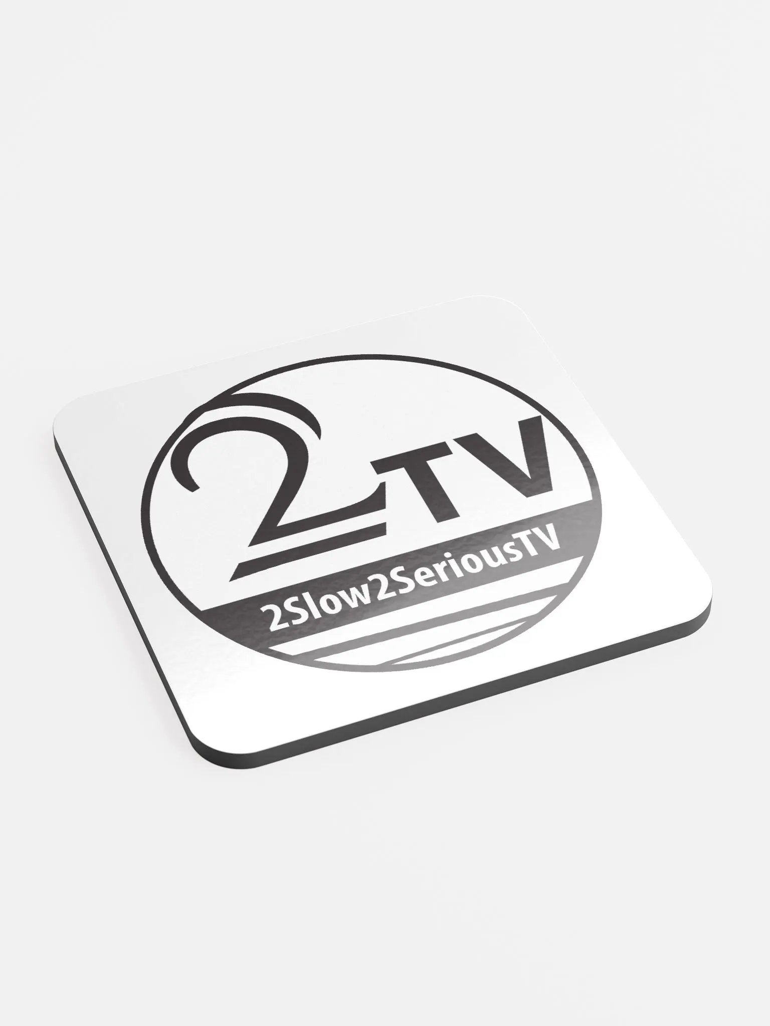 2Slow Logo Coaster - White product image (2)