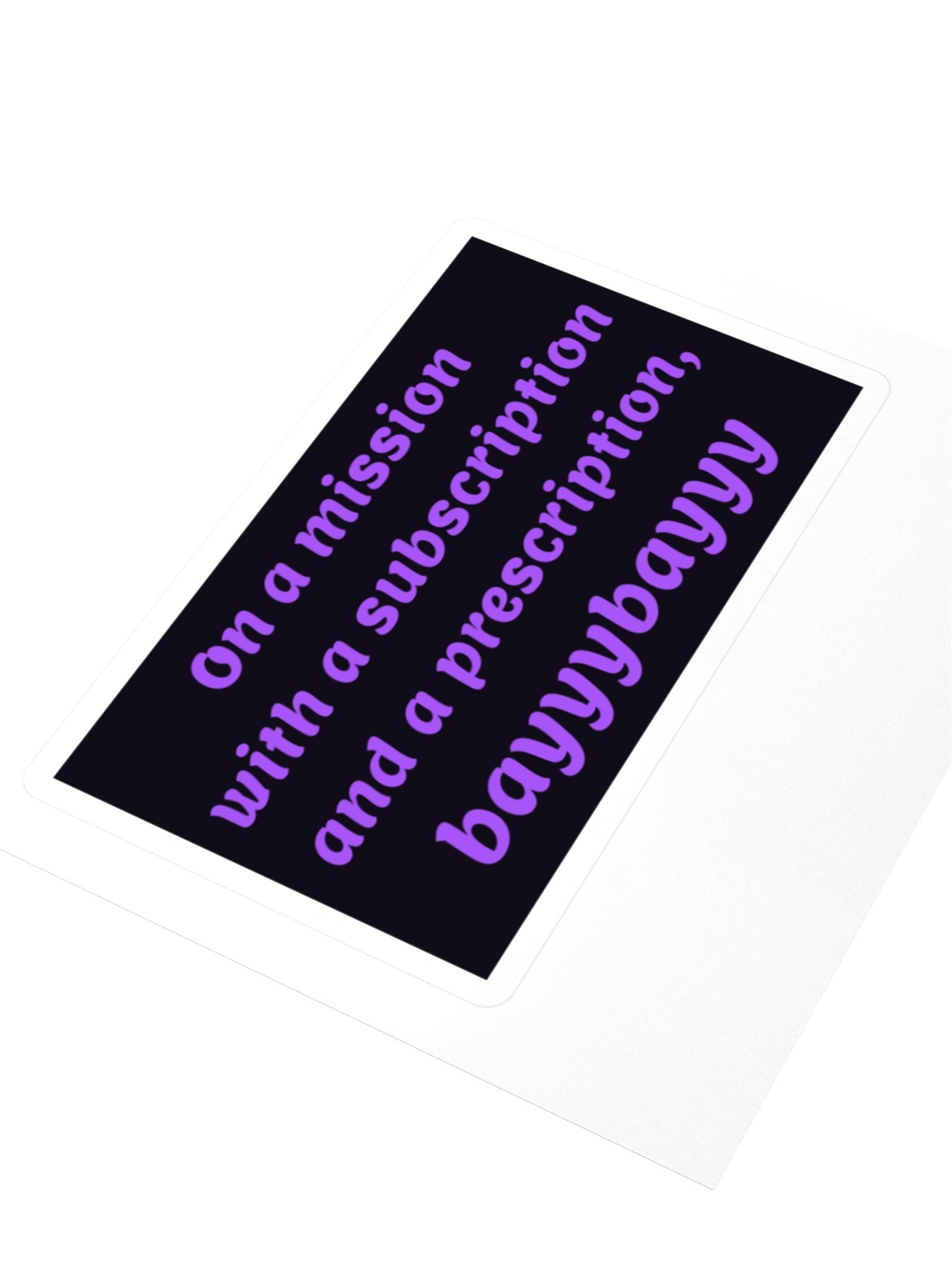 On a Mission — Block Sticker product image (3)