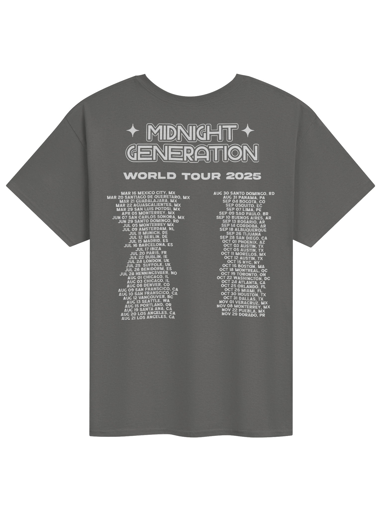 Midnight Generation Tender Love World Tour Tshirt product image (2)