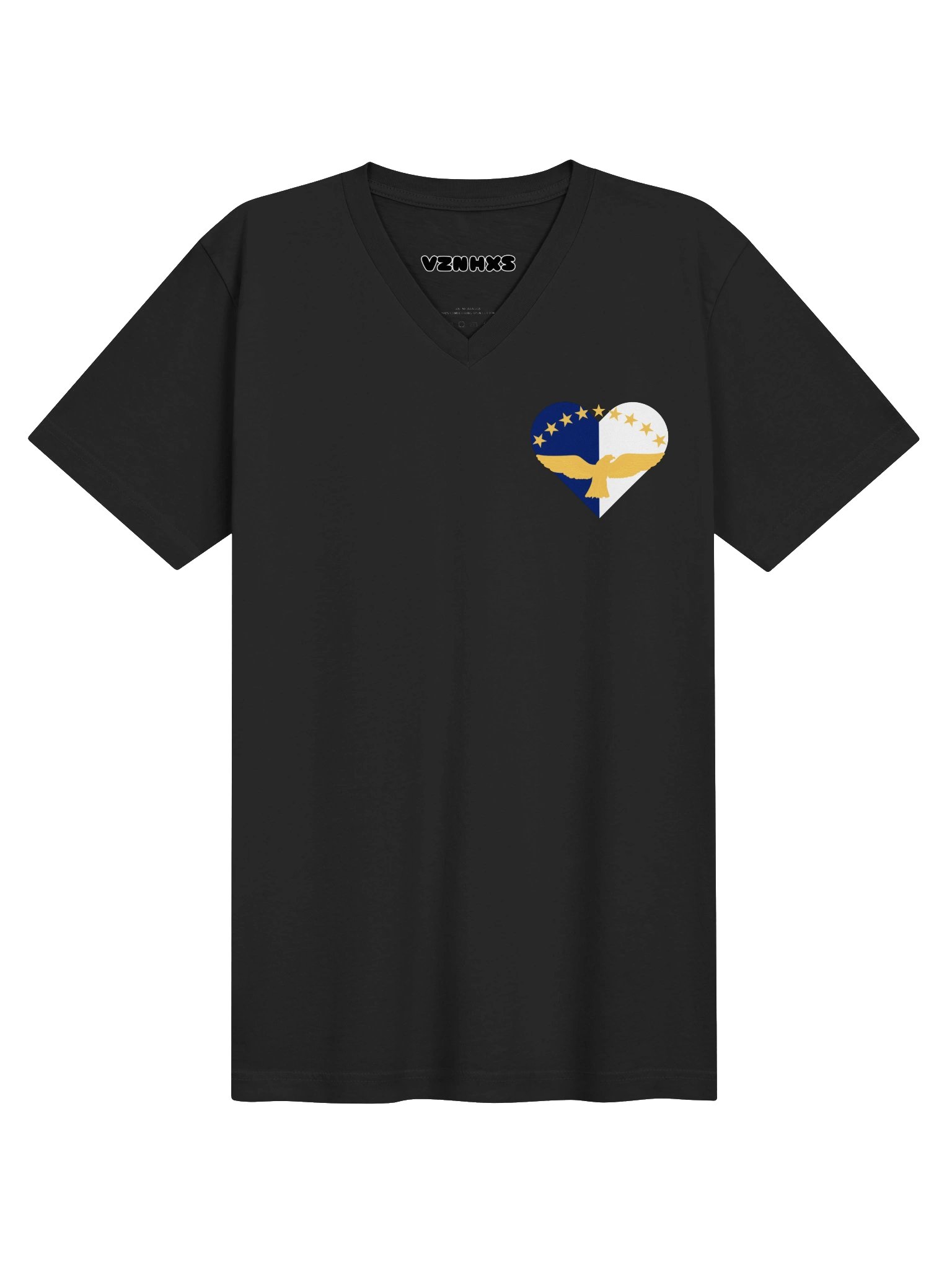 azores flag heart v neck tee product image (1)