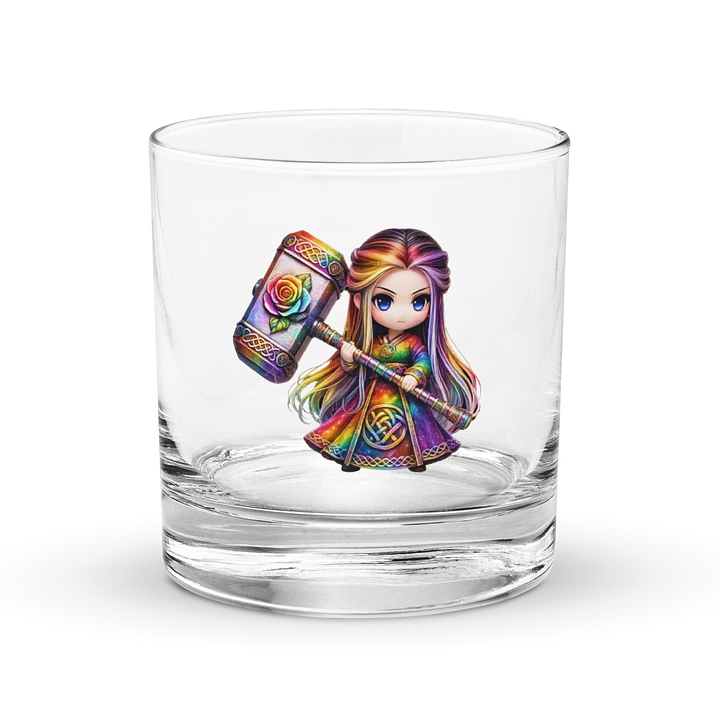 Rainbow Chibi Warrior Rocks Glass product image (1)