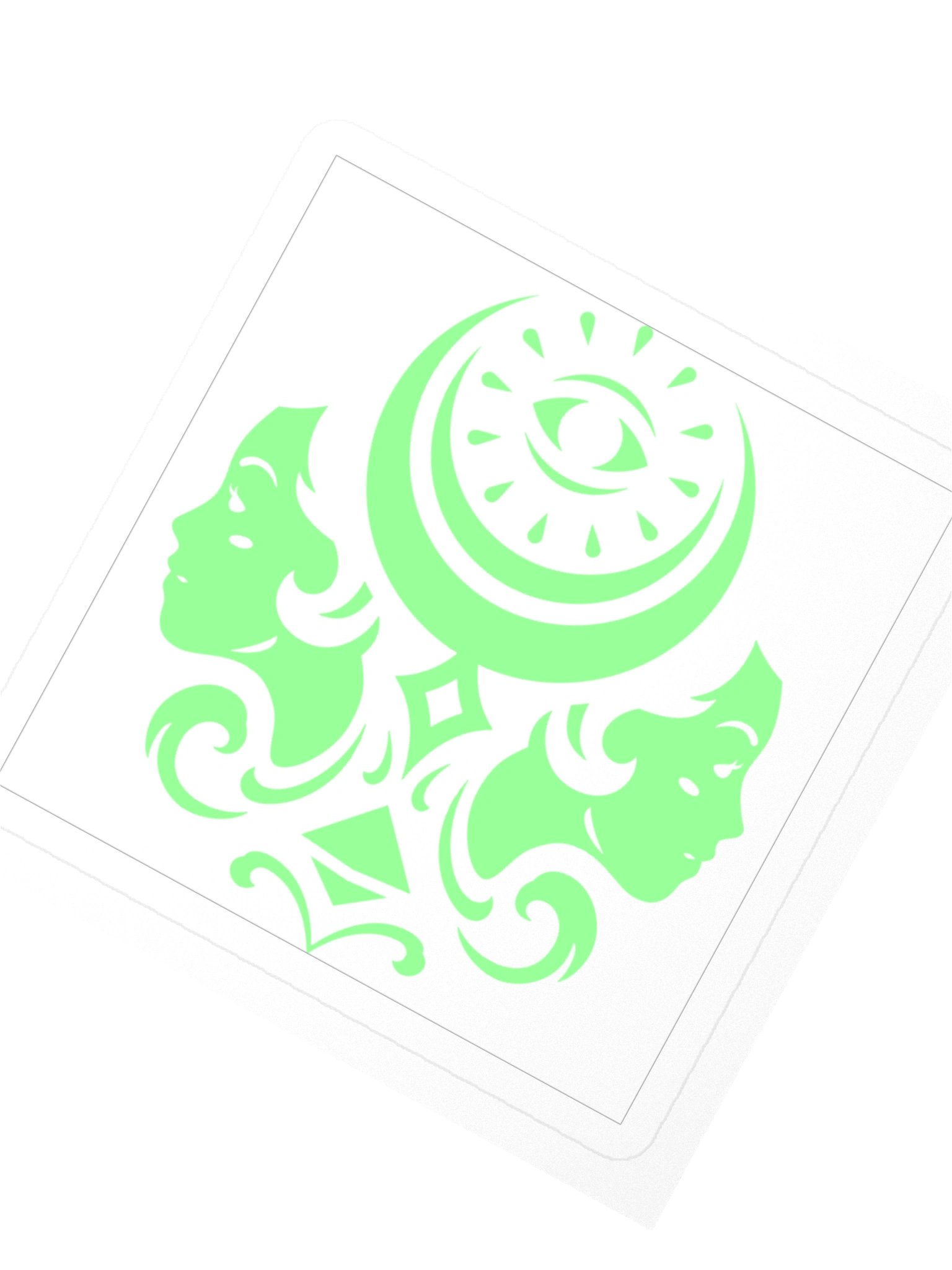Gemini Zodiac Sticker — Geometric Cosmic Swirl Design product image (2)