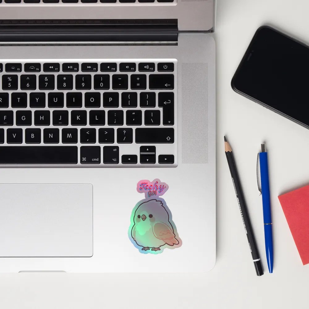 Techy Birb Holographic Sticker🐥 product image (10)