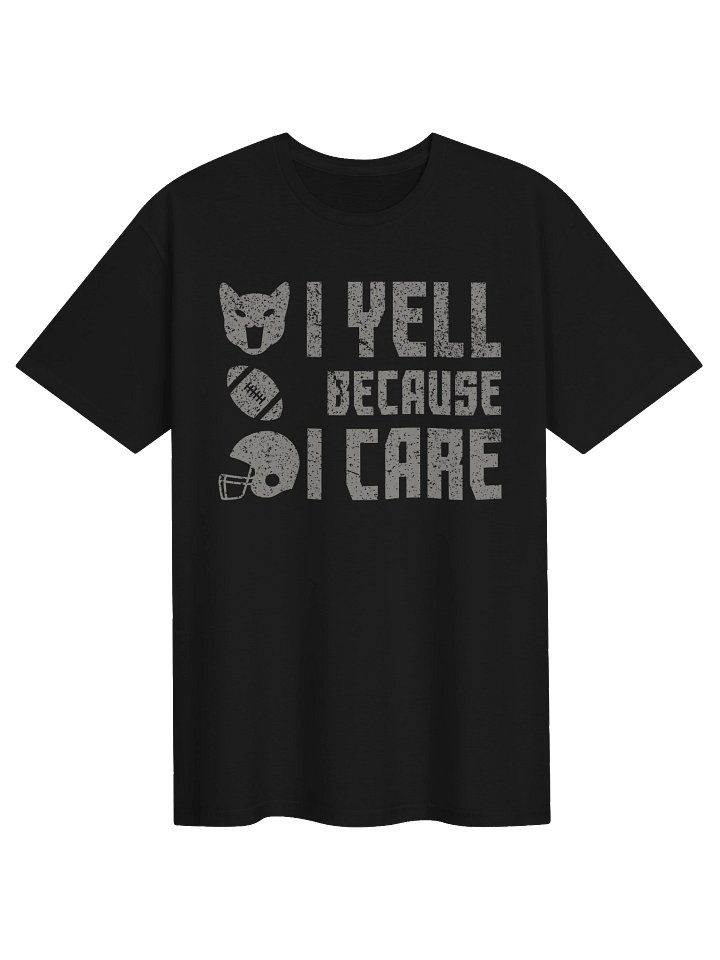 American Football Cat (I Yell Because I Care) - Unisex Adult Super Soft Lightweight T-shirt product image (13)