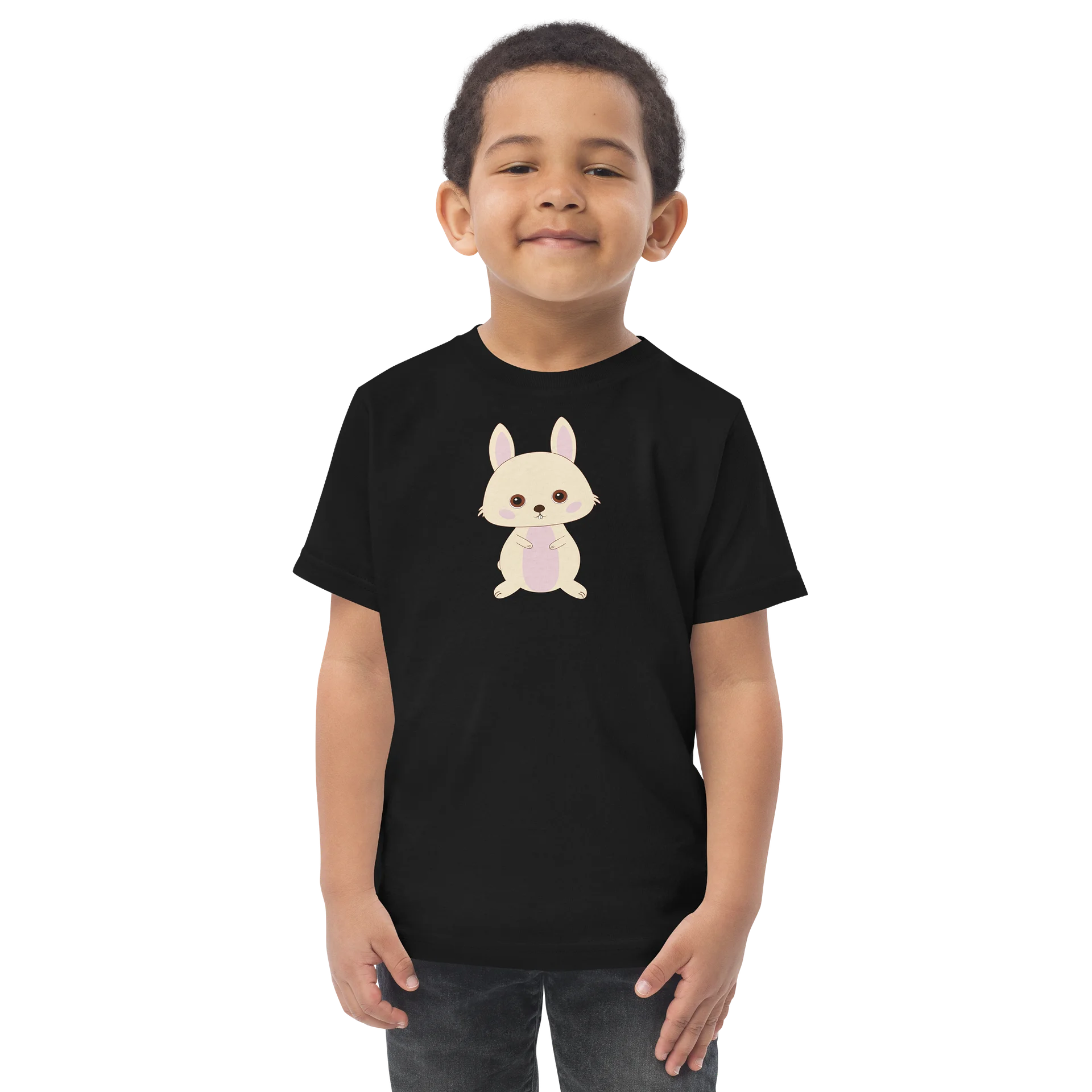 Sitting Woodland Friend Bunny Jersey T-Shirt product image (1)