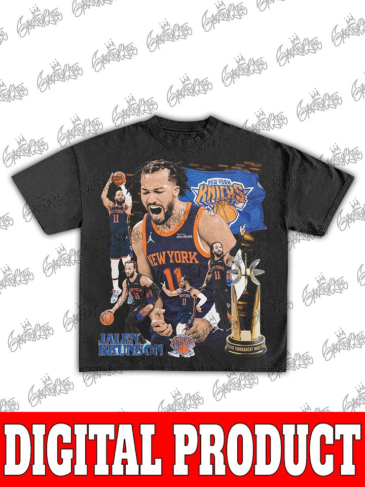 Jalen Brunson New York Knicks 2025 NBA Cup MVP Vintage Basketball Bootleg Graphic product image (1)