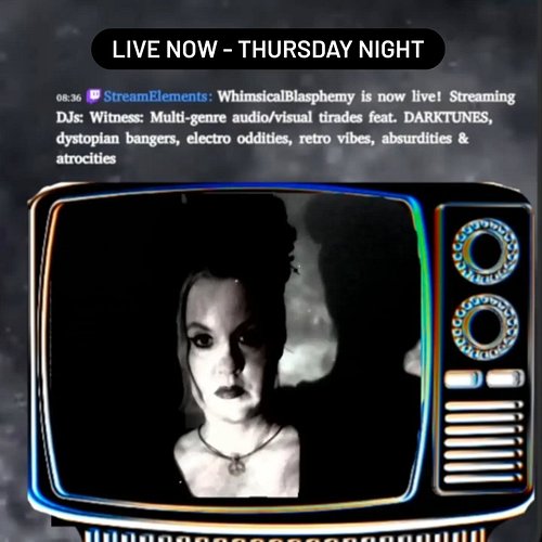Live now for our usual Thursday night tryst 🎶🖤 on twitch.tv/WhimsicalBlasphemy & kick.com/WhimsicalBlasphemy 🎶🖤