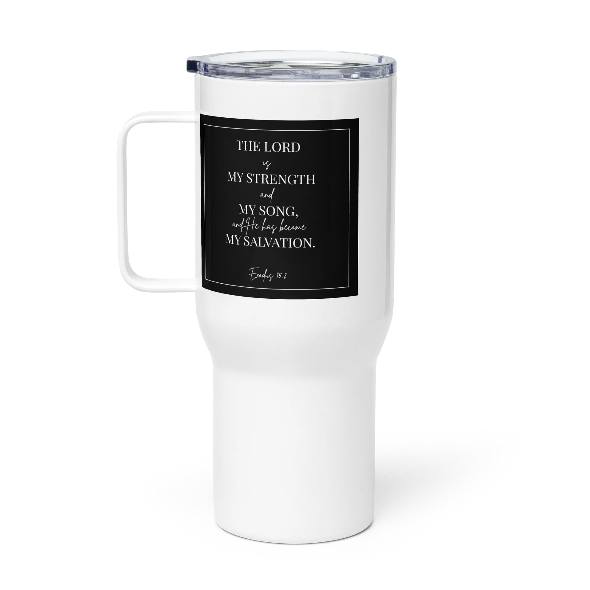 Exodus 15:2 Travel Mug with a Handle product image (1)