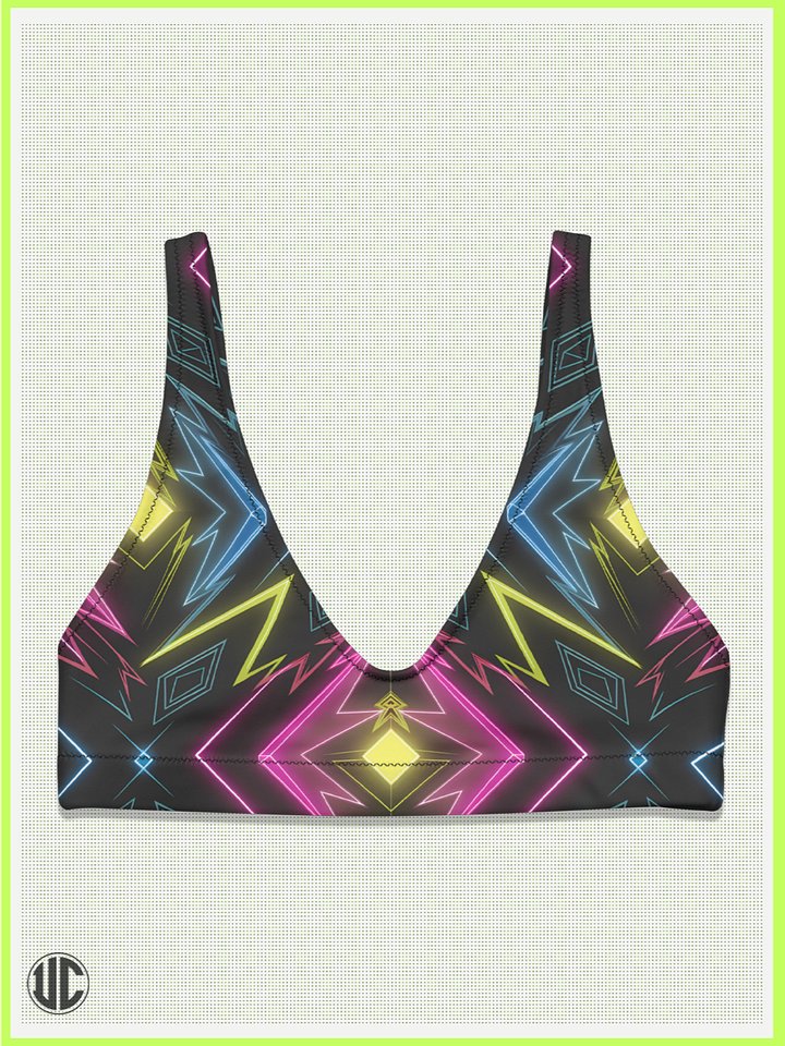 UnkoCon – Neon Kaleidoscope Bikini Top product image (1)
