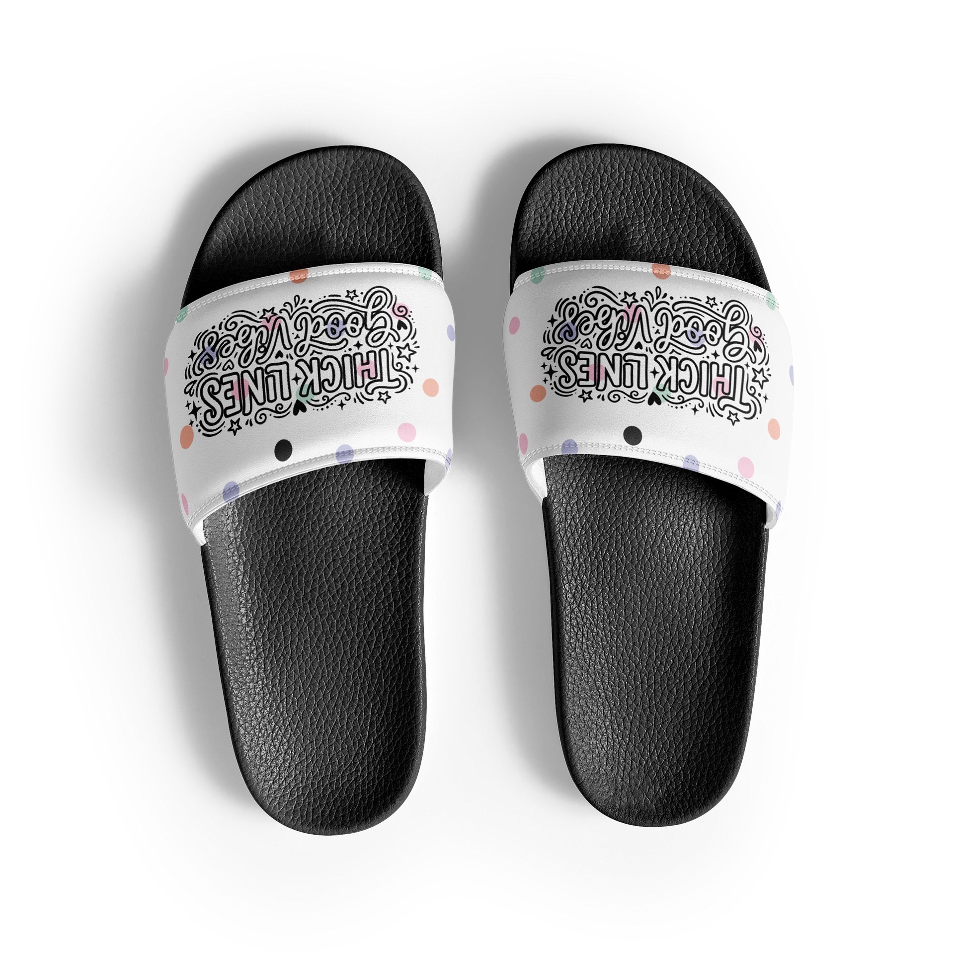 Good Vibes Polka Dot Men's Slides product image (1)