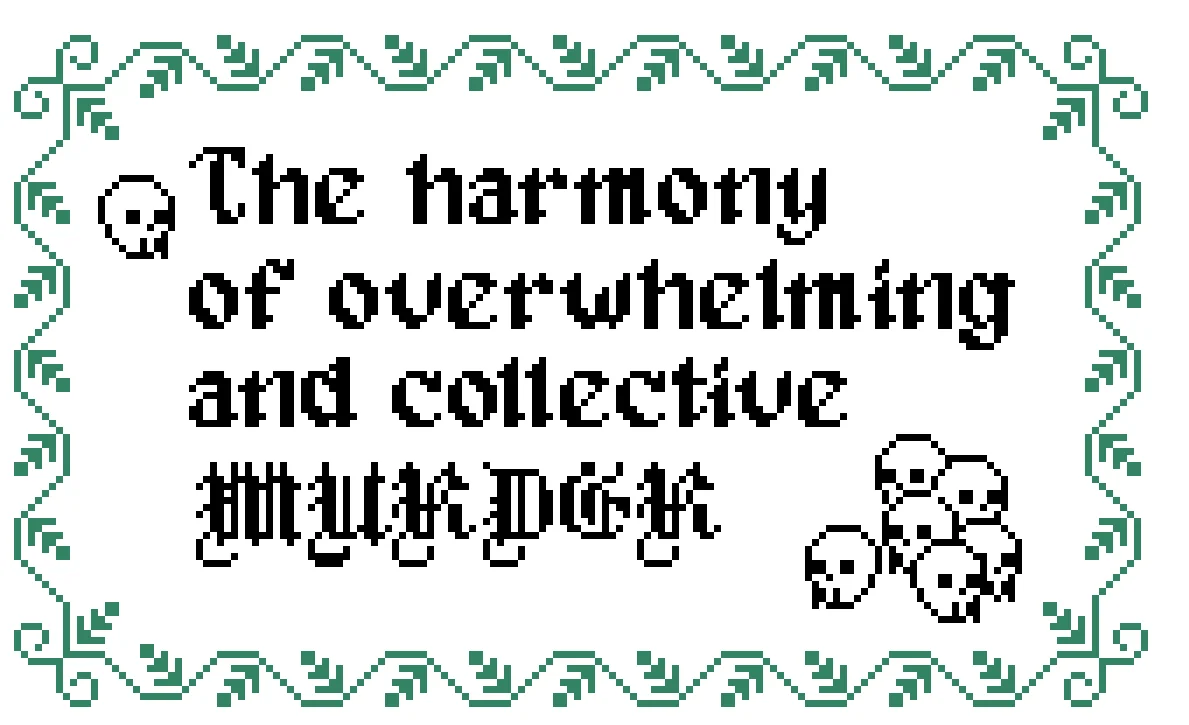 Digital Cross Stitch Pattern: MURDER product image (1)