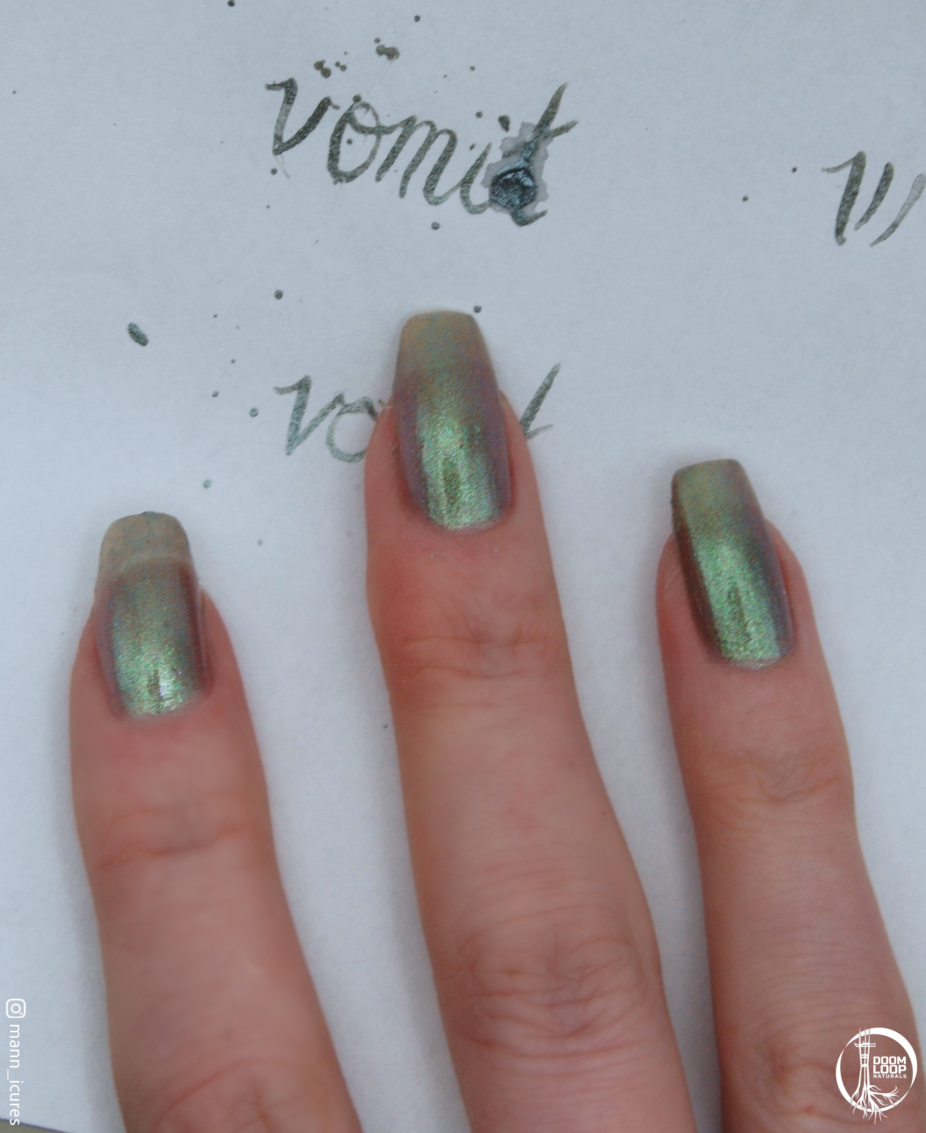WORD VOMIT - Green Shimmer Silver Plum Shifty Nail Polish product image (3)