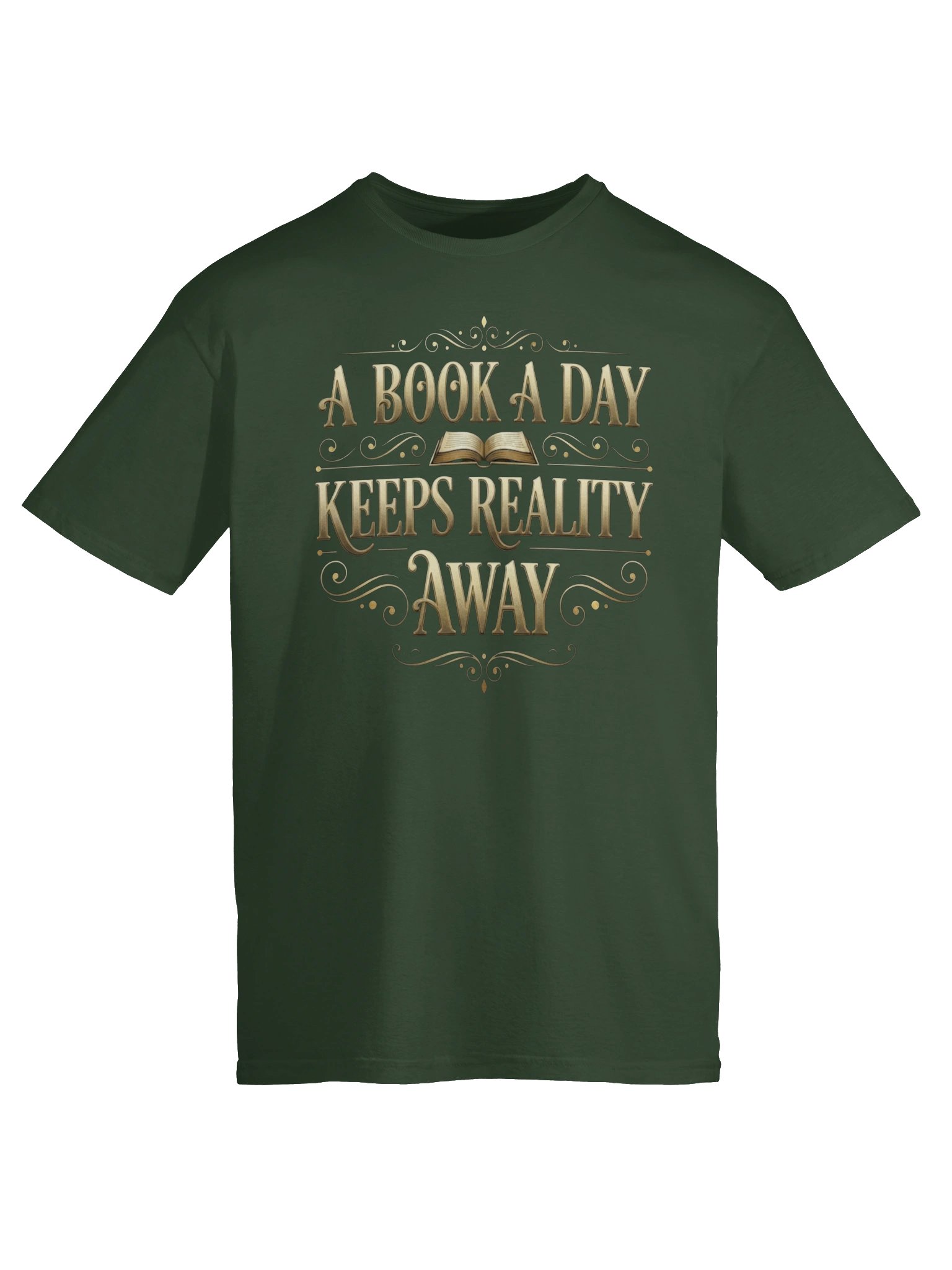 A Book A Day Keeps Reality Away Graphic Tee | Dark Academia Literary Shirt | Comfort Colors® Apparel for Book Lovers product image (57)