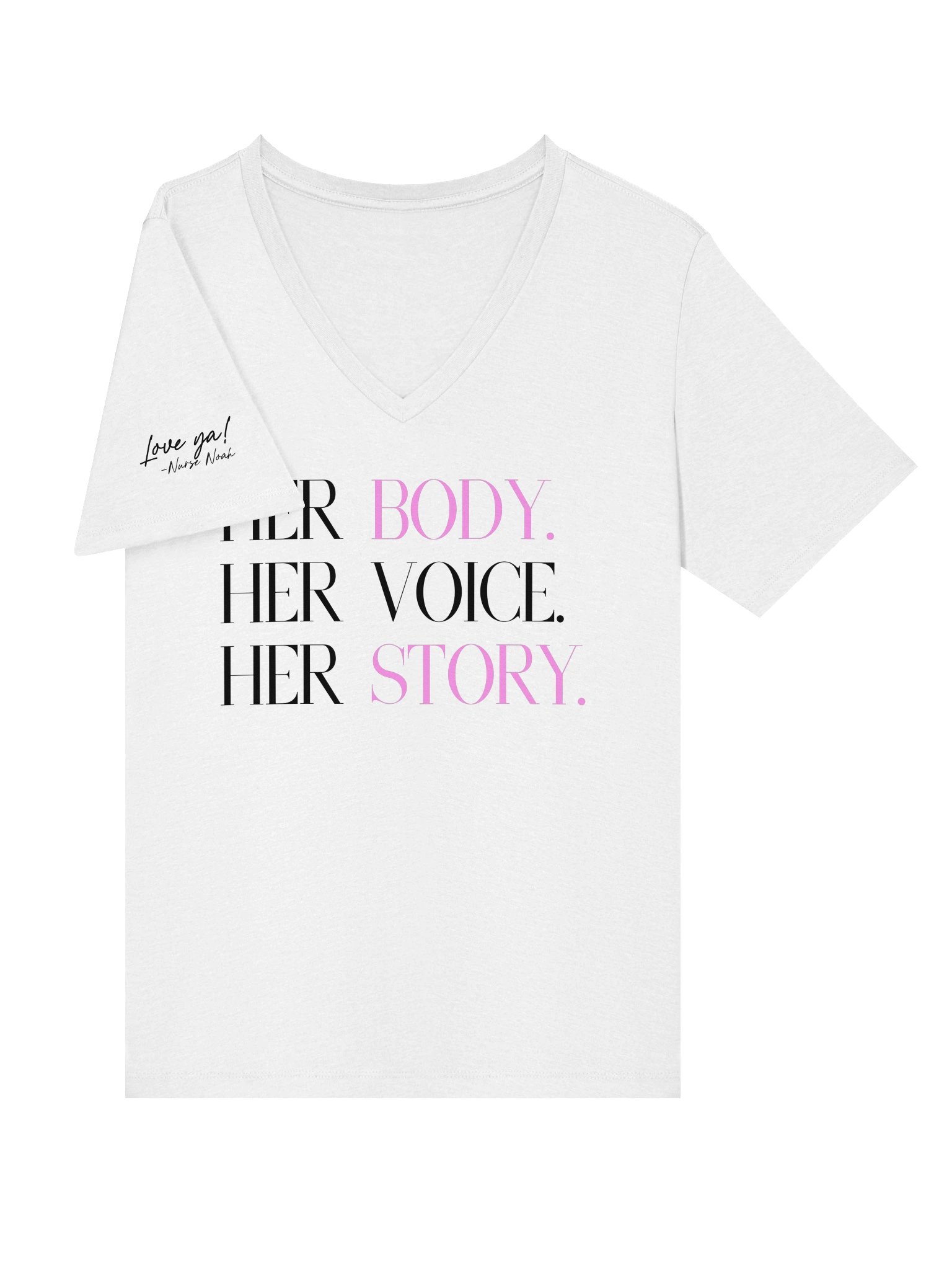 Her Body. Her Voice. Her Story (v-neck) product image (27)
