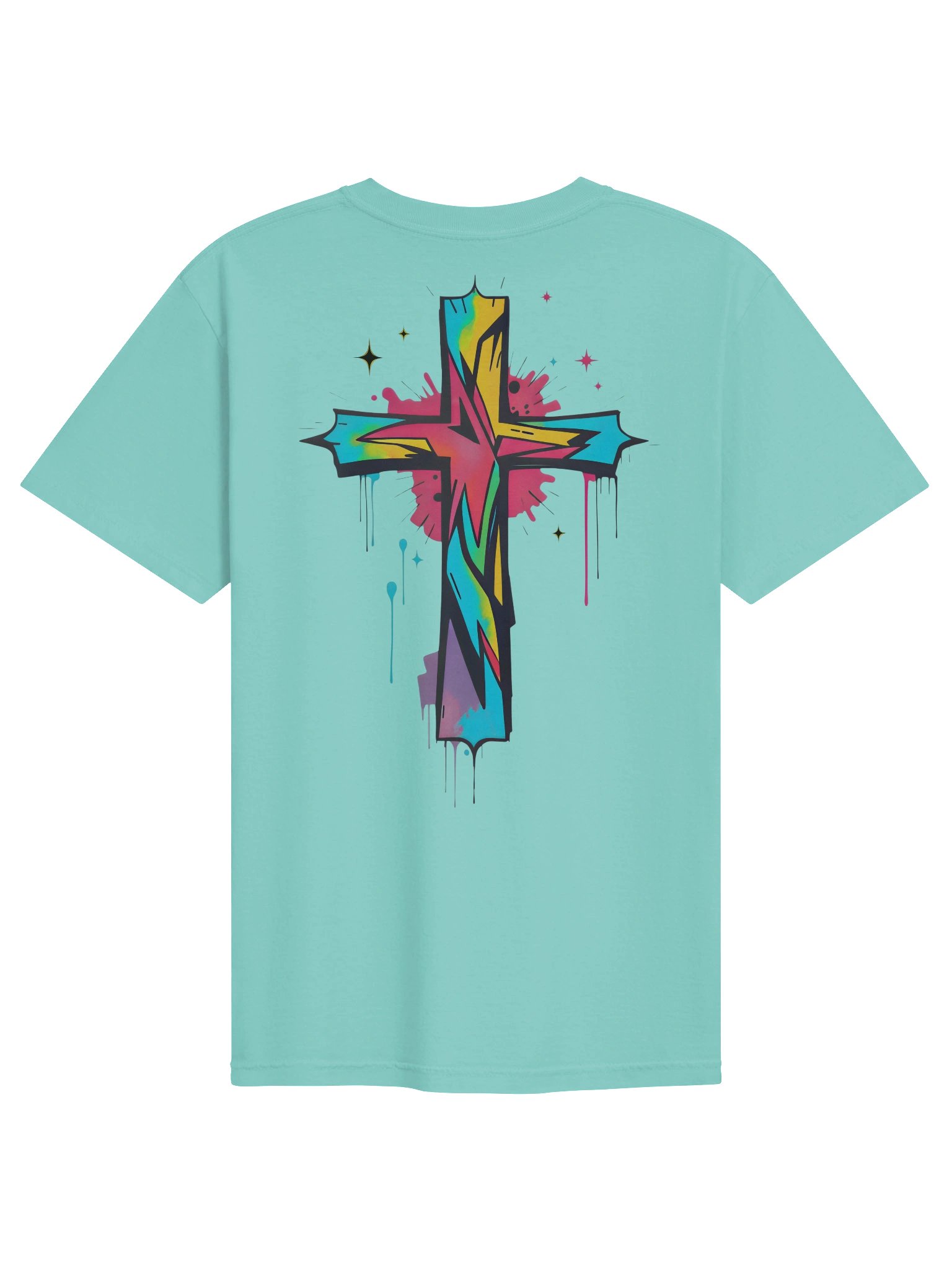 Cool Graffiti Cross Streetwear T-shirt product image (3)