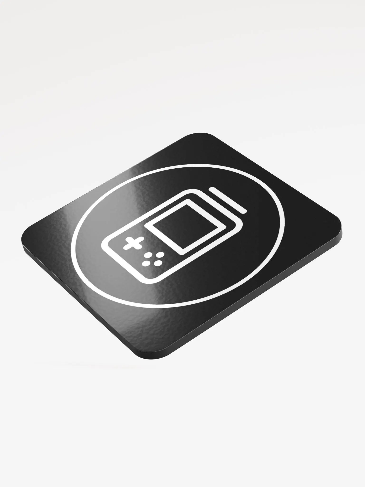 Glossed Cork Coaster (Black) product image (3)