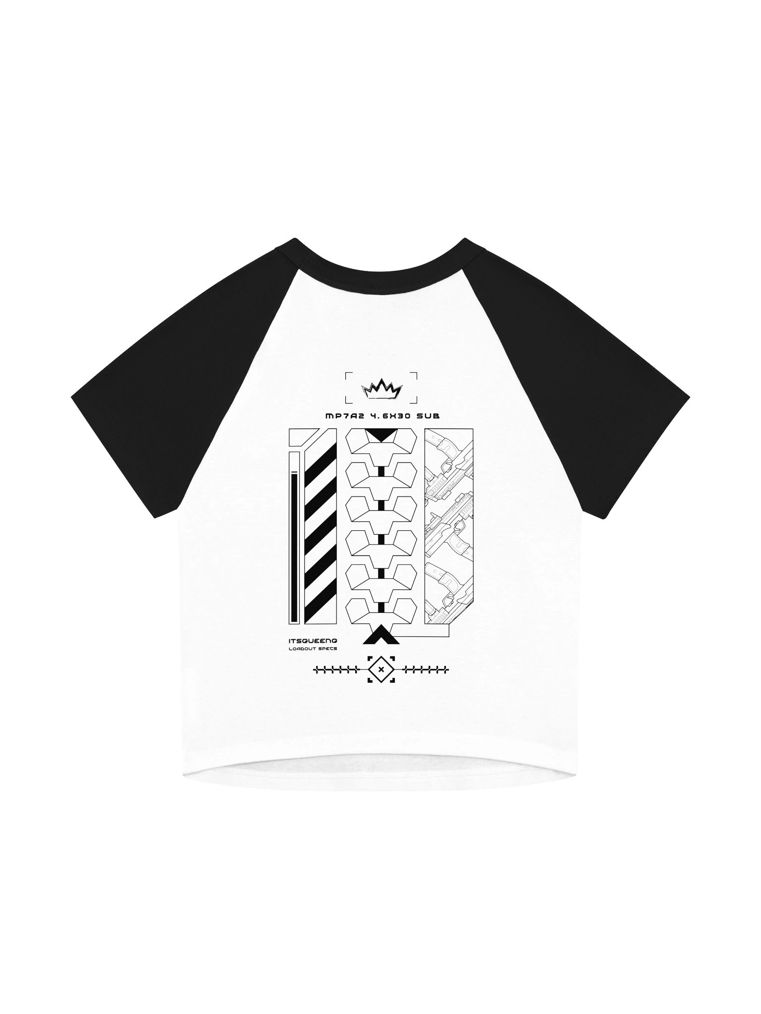MP7 Grid Raglan Baby Tee product image (8)