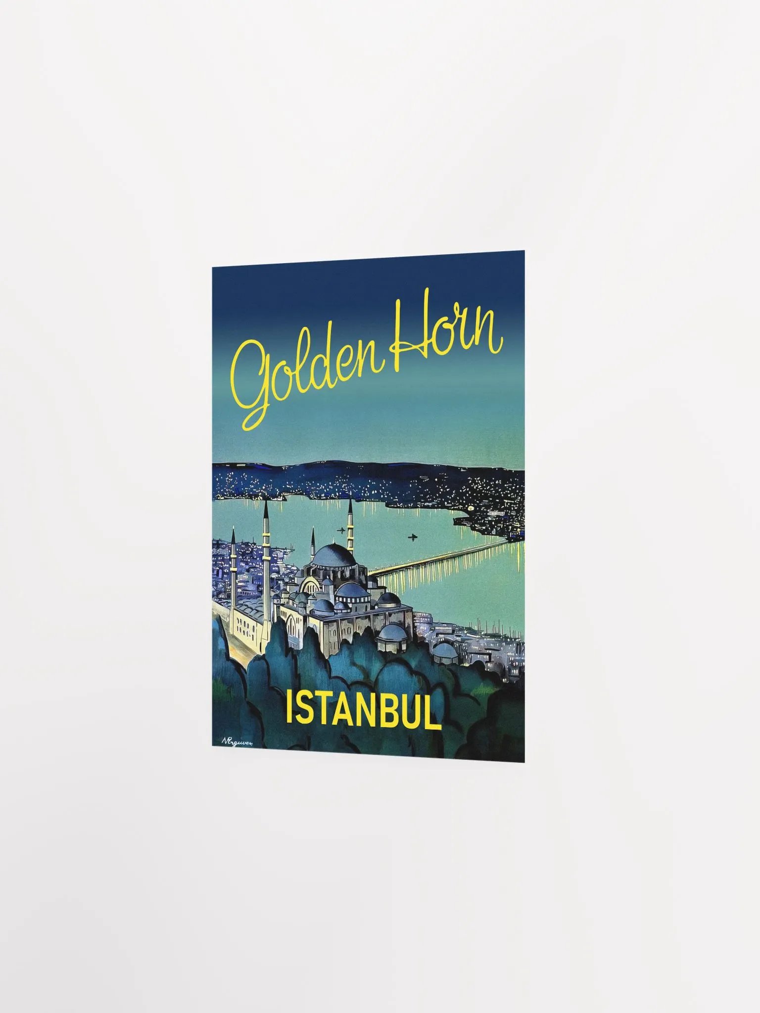Istanbul, Turkey, 1950s — retro travel poster product image (7)