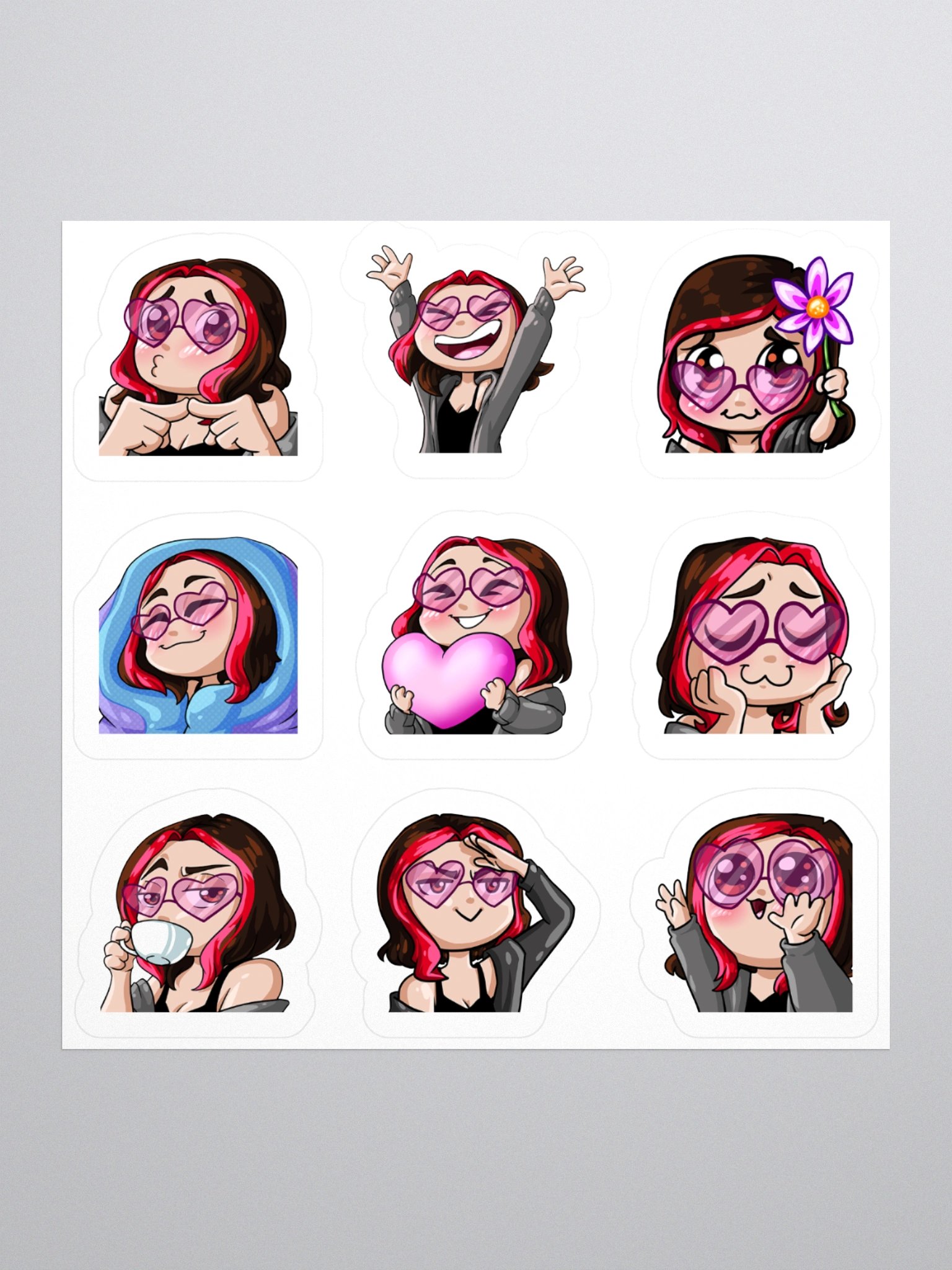 Human1 Emotes [Pack 1] || Kiss Cut Stickers product image (1)