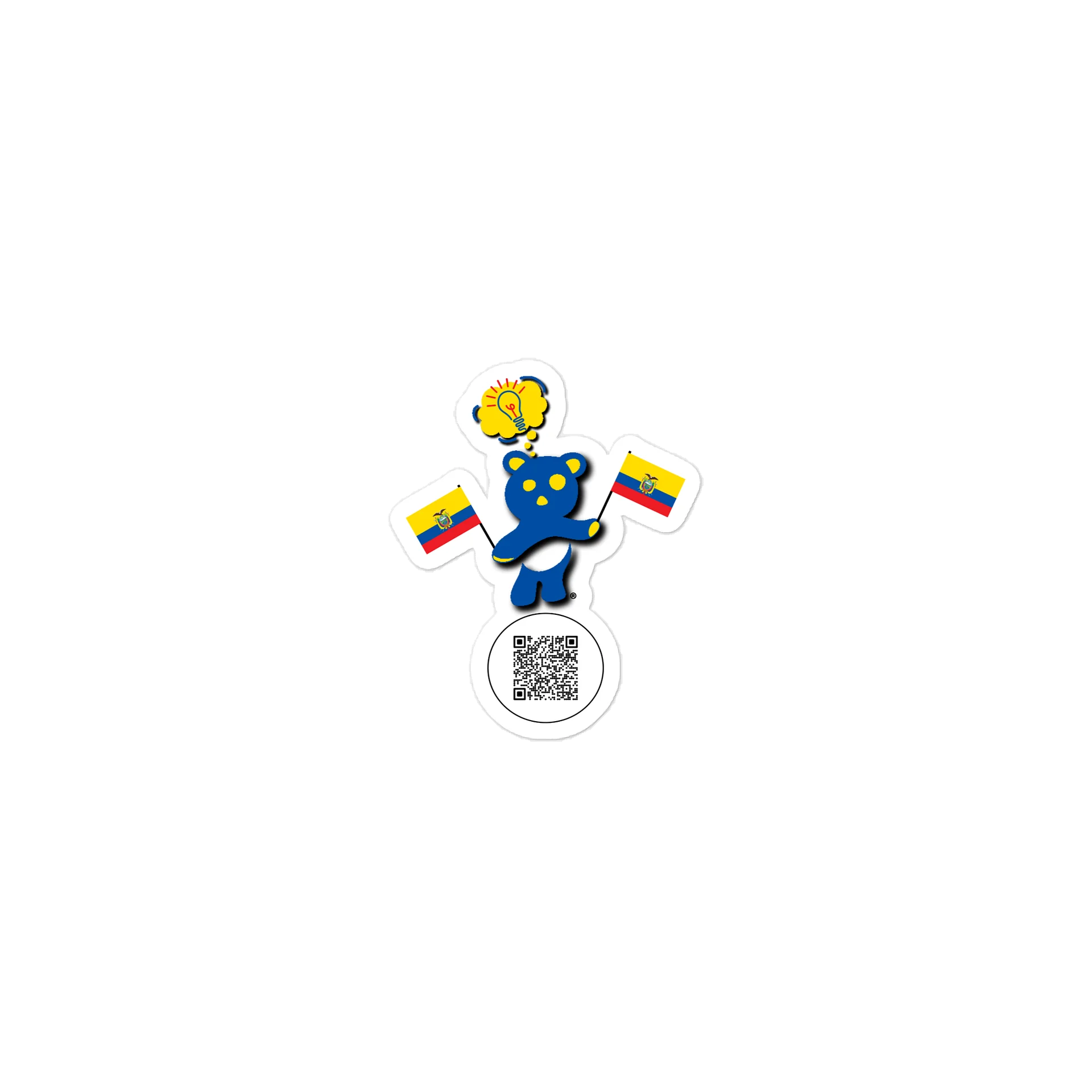 Ecuador — Country Bear Sticker | BehrBrained Media product image (1)