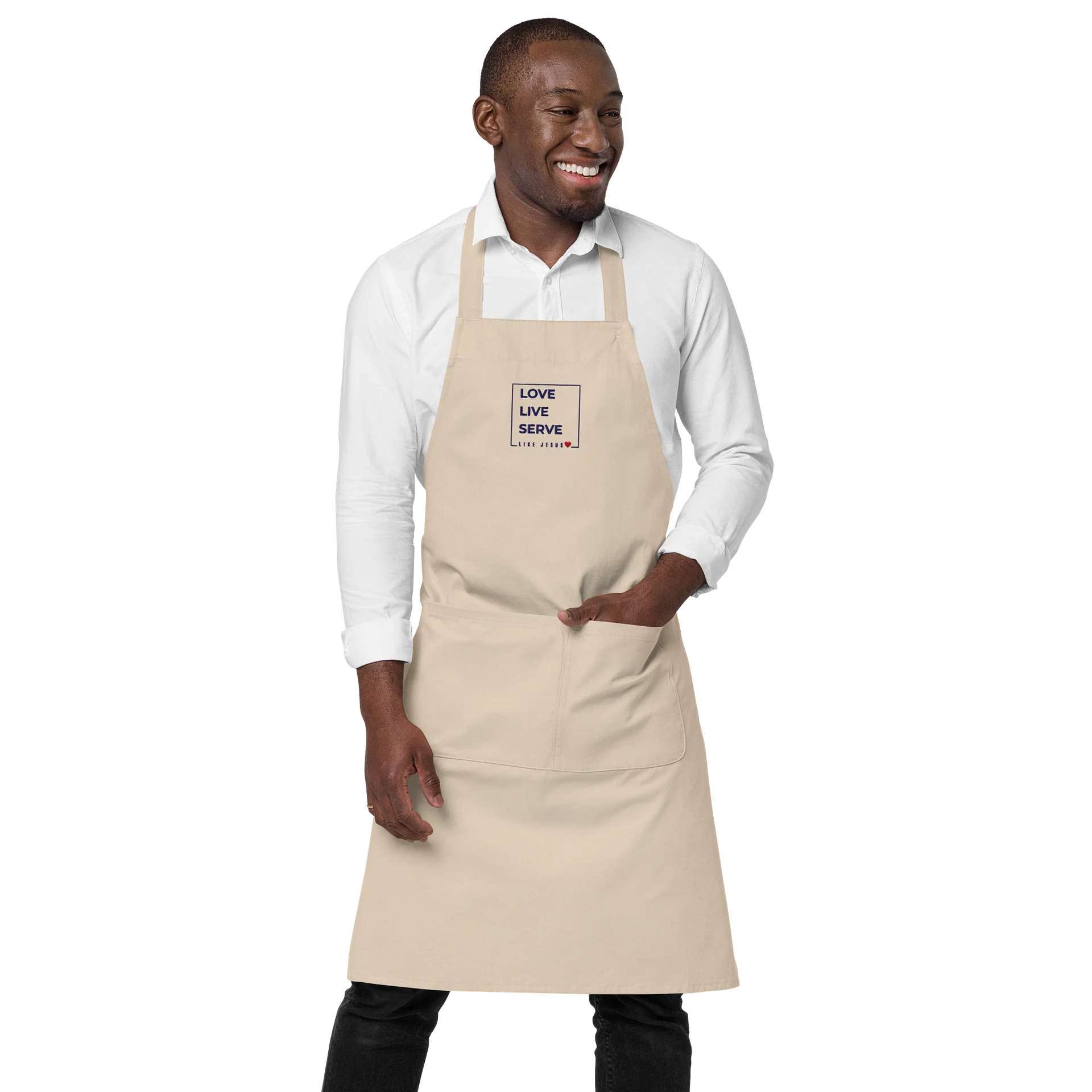 Embroidered Love. Live. Serve. Like Jesus Heavy Duty Apron product image (2)